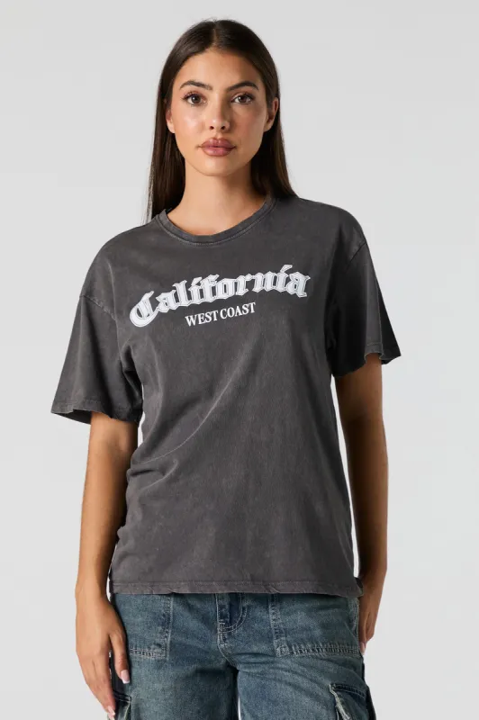 California Graphic Washed Boyfriend T-Shirt sold by Charlotte Russe