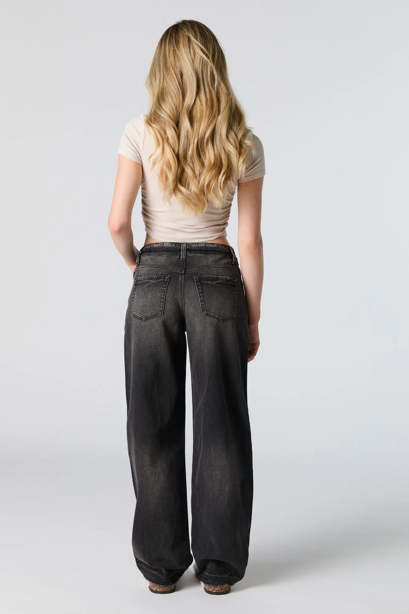 Vintage Wash Low Rise Baggy Jean sold by Charlotte Russe product image thumbnail 3