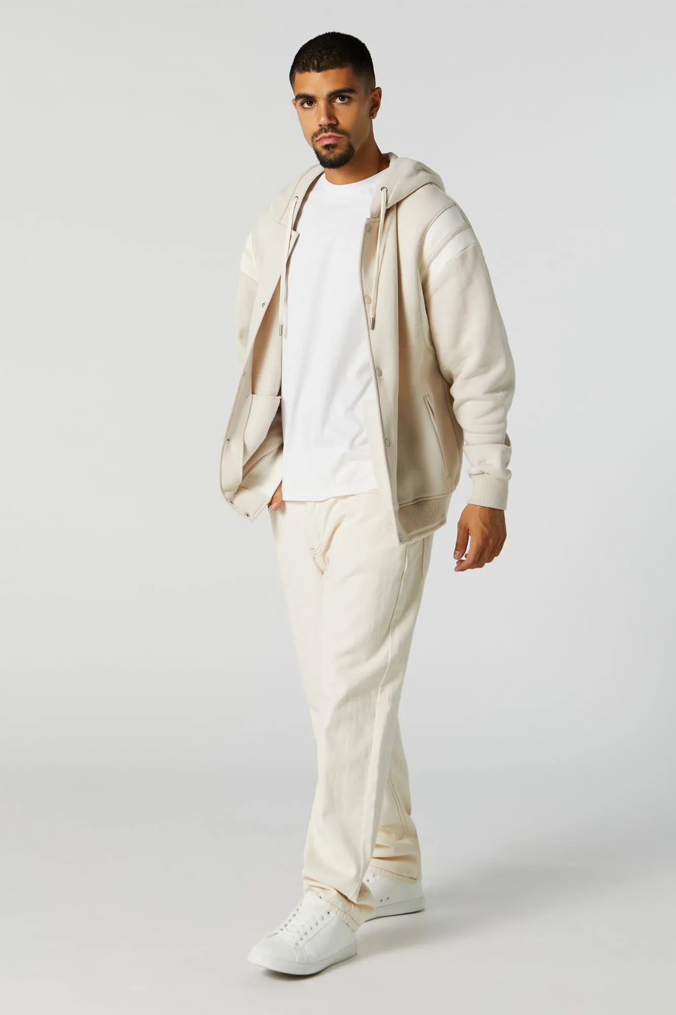 Fleece Bomber Jacket sold by Charlotte Russe product image thumbnail 3