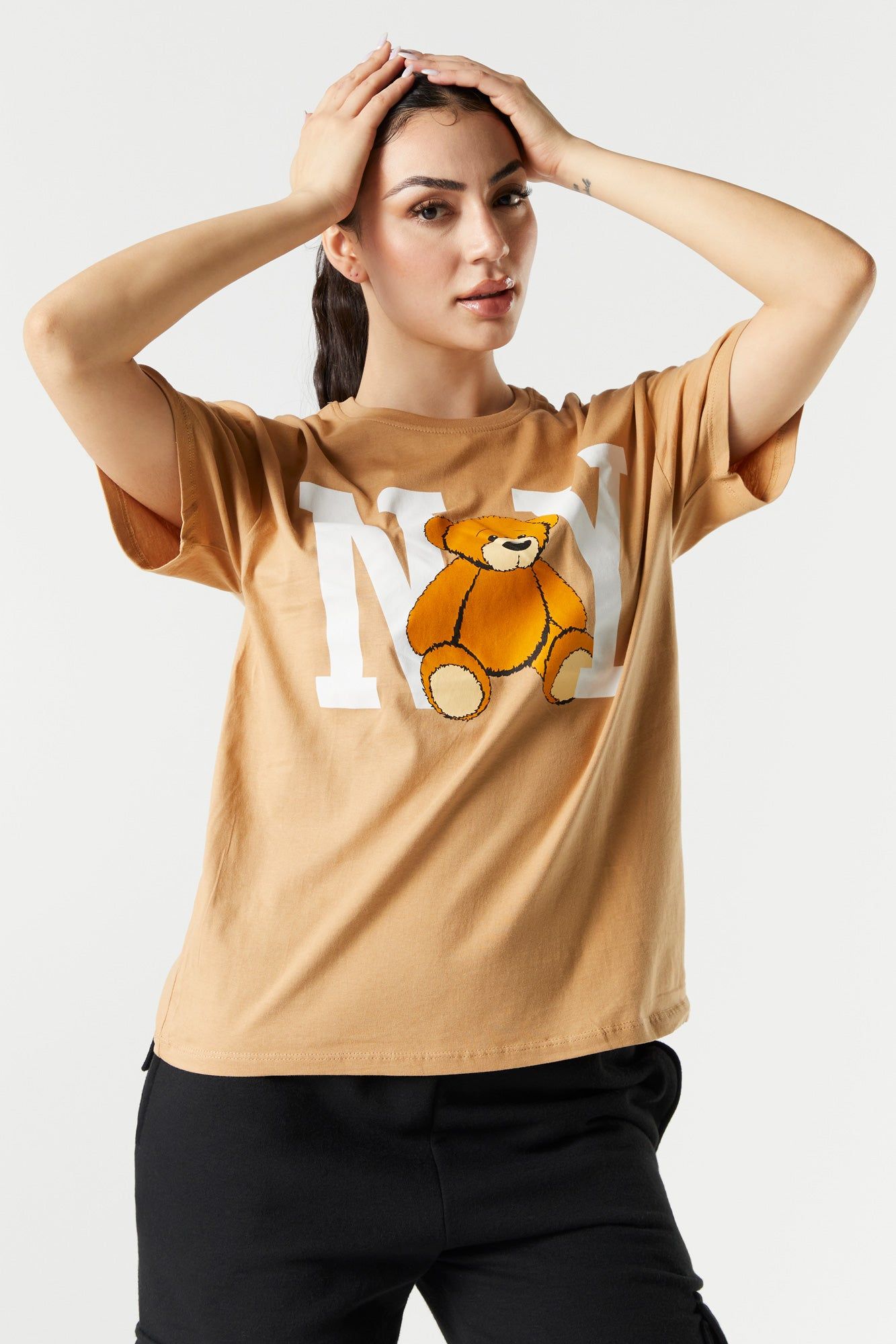 NY Teddy Graphic T-Shirt sold by Charlotte Russe