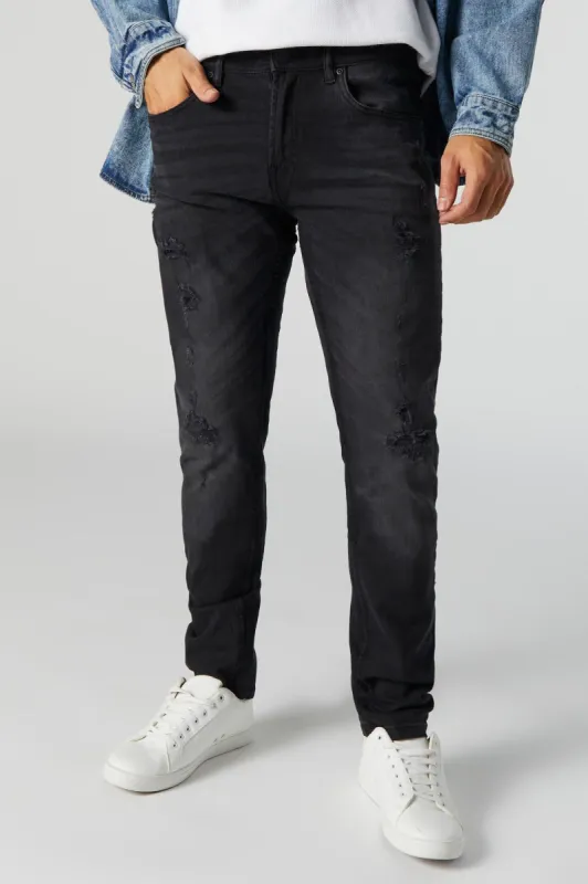 Distressed Black Wash Skinny Jean sold by Charlotte Russe