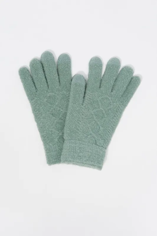 Cable Knit Touch Screen Gloves sold by Charlotte Russe