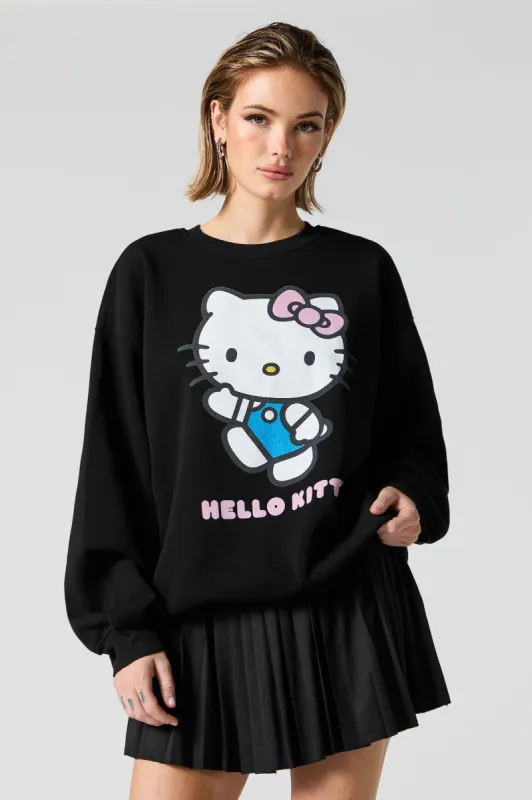 Hello Kitty Walking Graphic Fleece Sweatshirt sold by Charlotte Russe