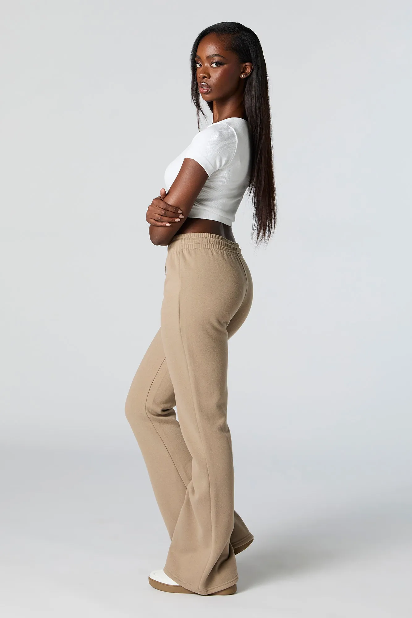 Fleece Flare Sweatpant sold by Charlotte Russe product image thumbnail 3