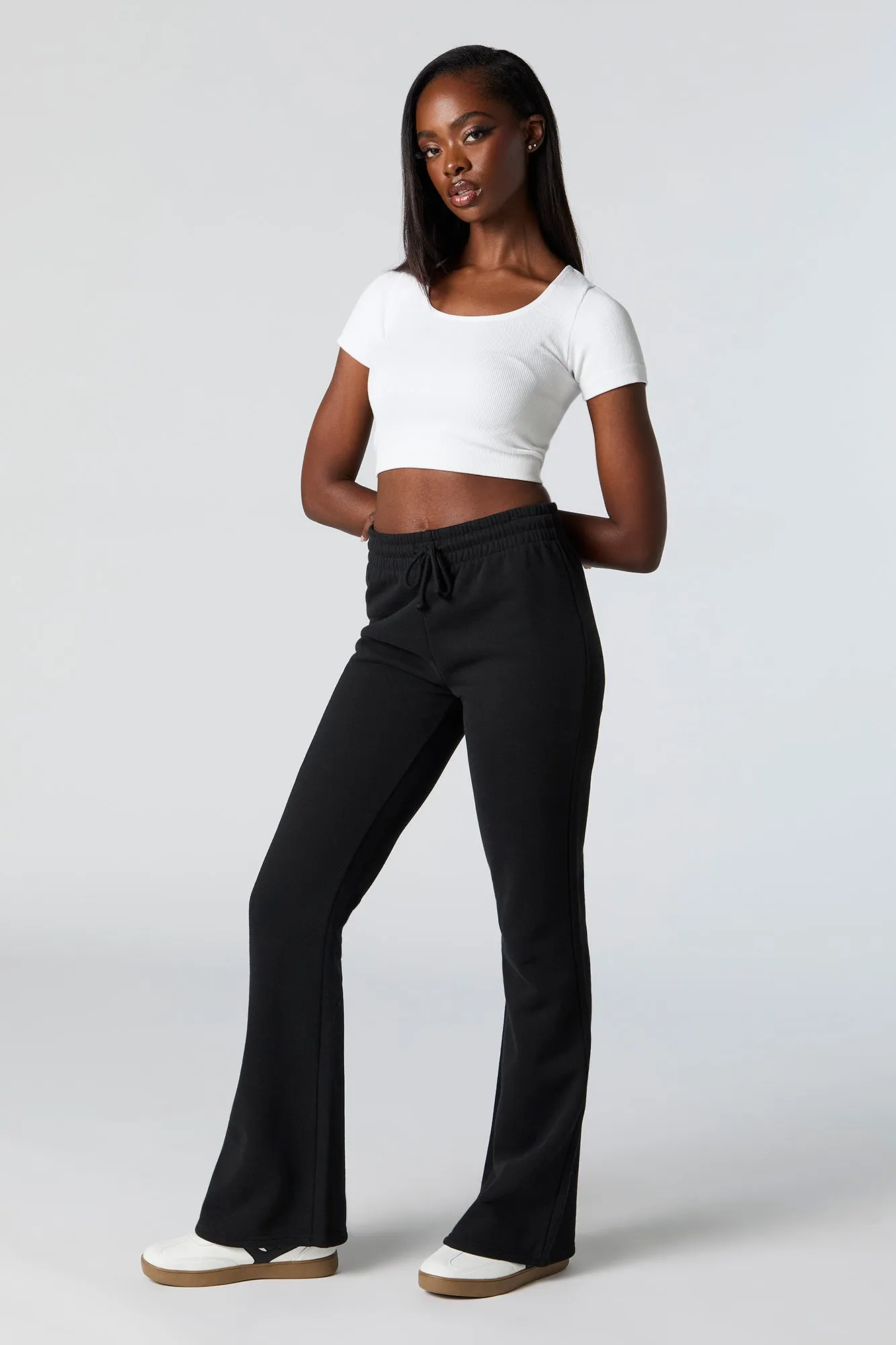 Fleece Flare Sweatpant sold by Charlotte Russe product image thumbnail 4