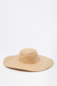 Straw Wide Brim Floppy Hat sold by Charlotte Russe