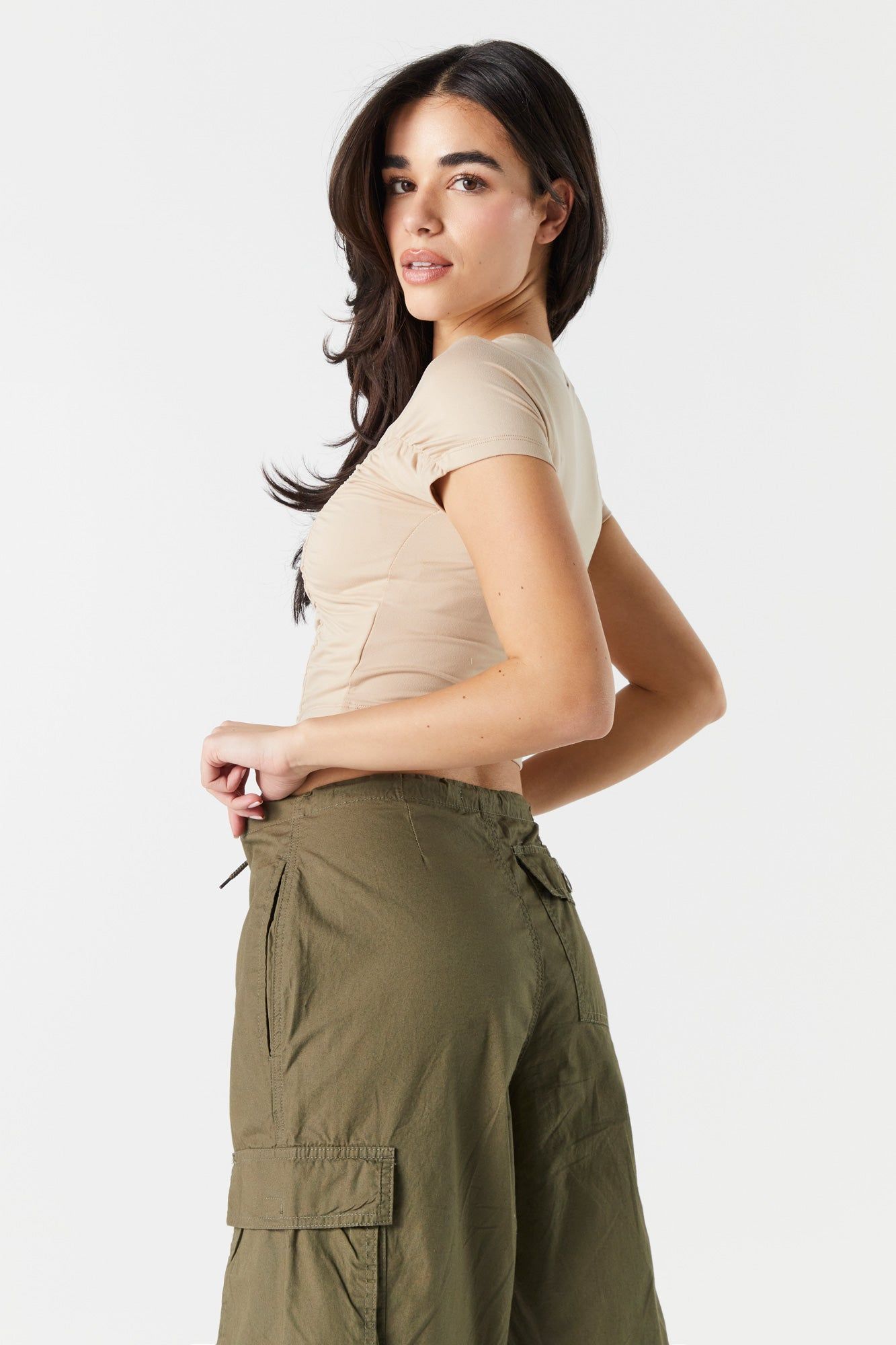 Ruched Short Sleeve Top sold by Charlotte Russe product image thumbnail 5