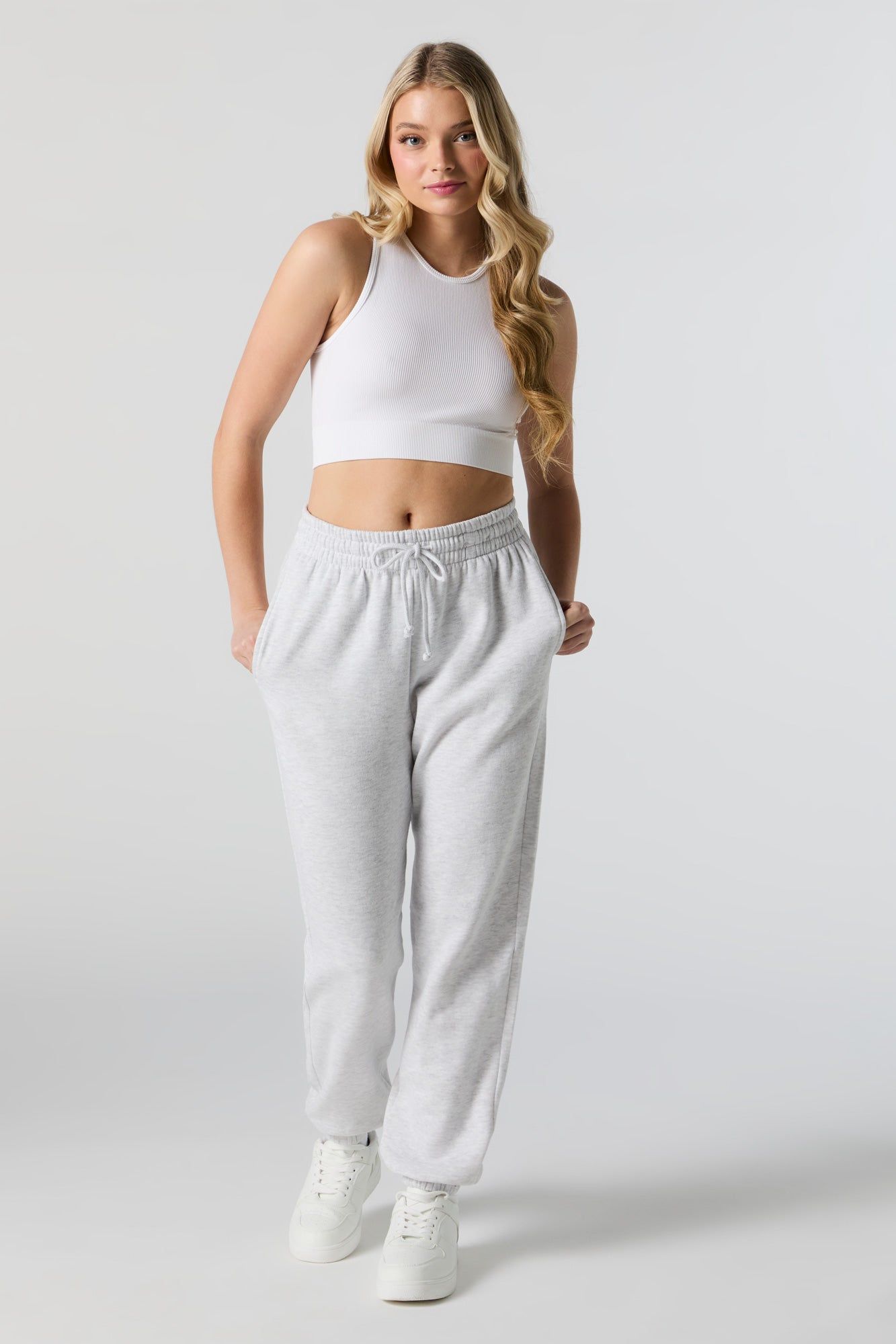 Soft Fleece High-Rise Jogger sold by Charlotte Russe product image thumbnail 4