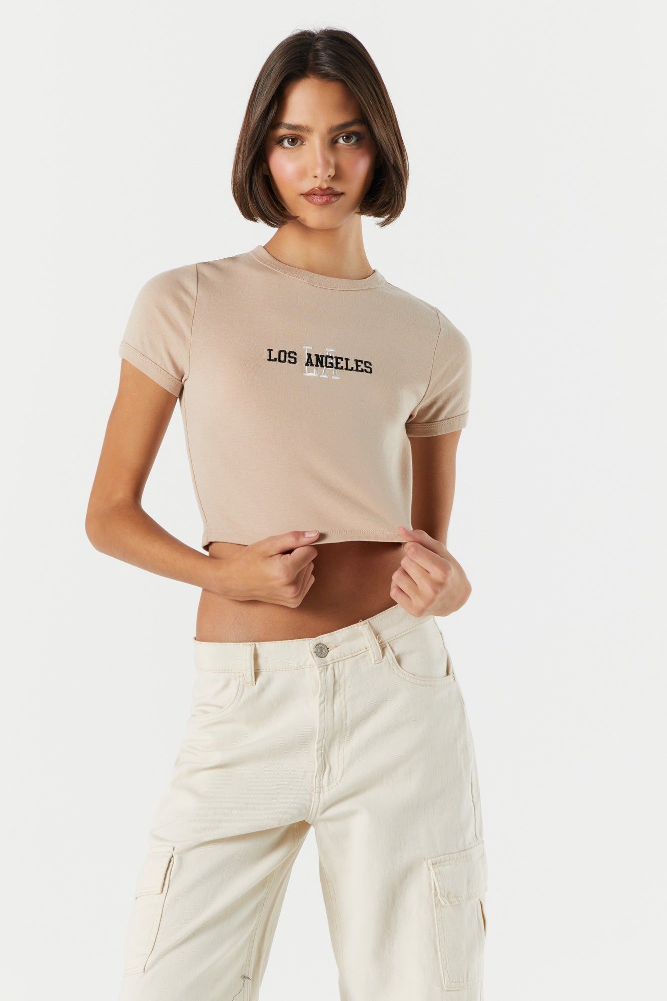 Los Angeles Graphic Baby Tee sold by Charlotte Russe