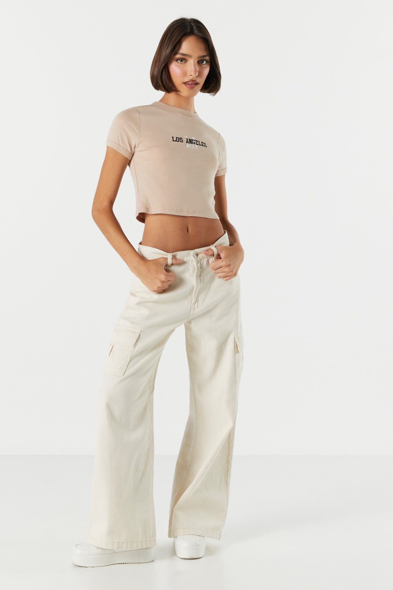 Los Angeles Graphic Baby Tee sold by Charlotte Russe product image thumbnail 3