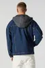 Blue Hooded Denim Jacket sold by Charlotte Russe