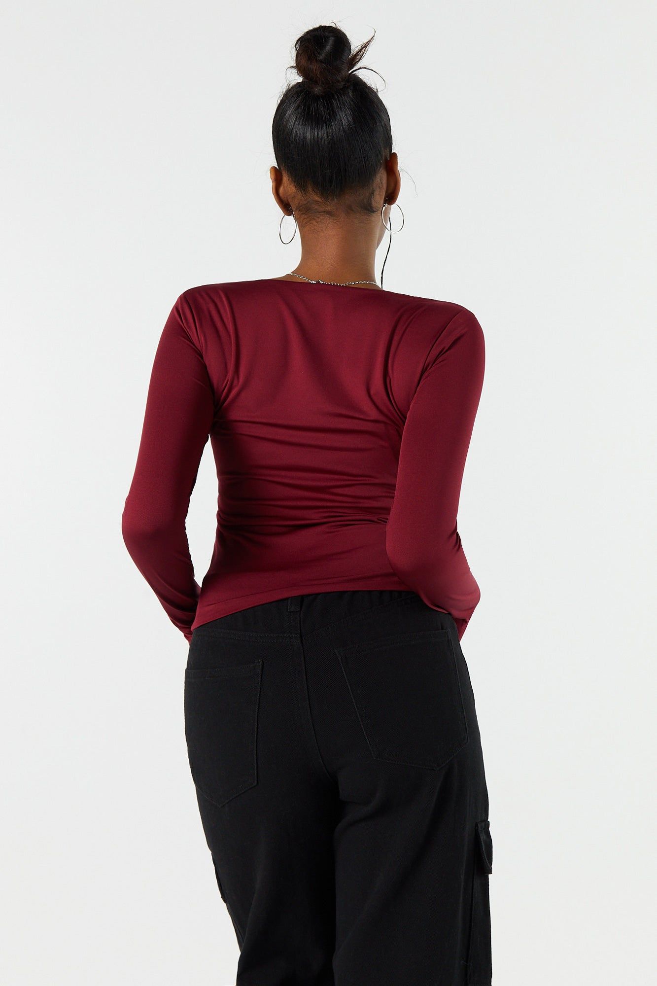 Contour Scoop Neck Long Sleeve Top sold by Charlotte Russe product image thumbnail 17