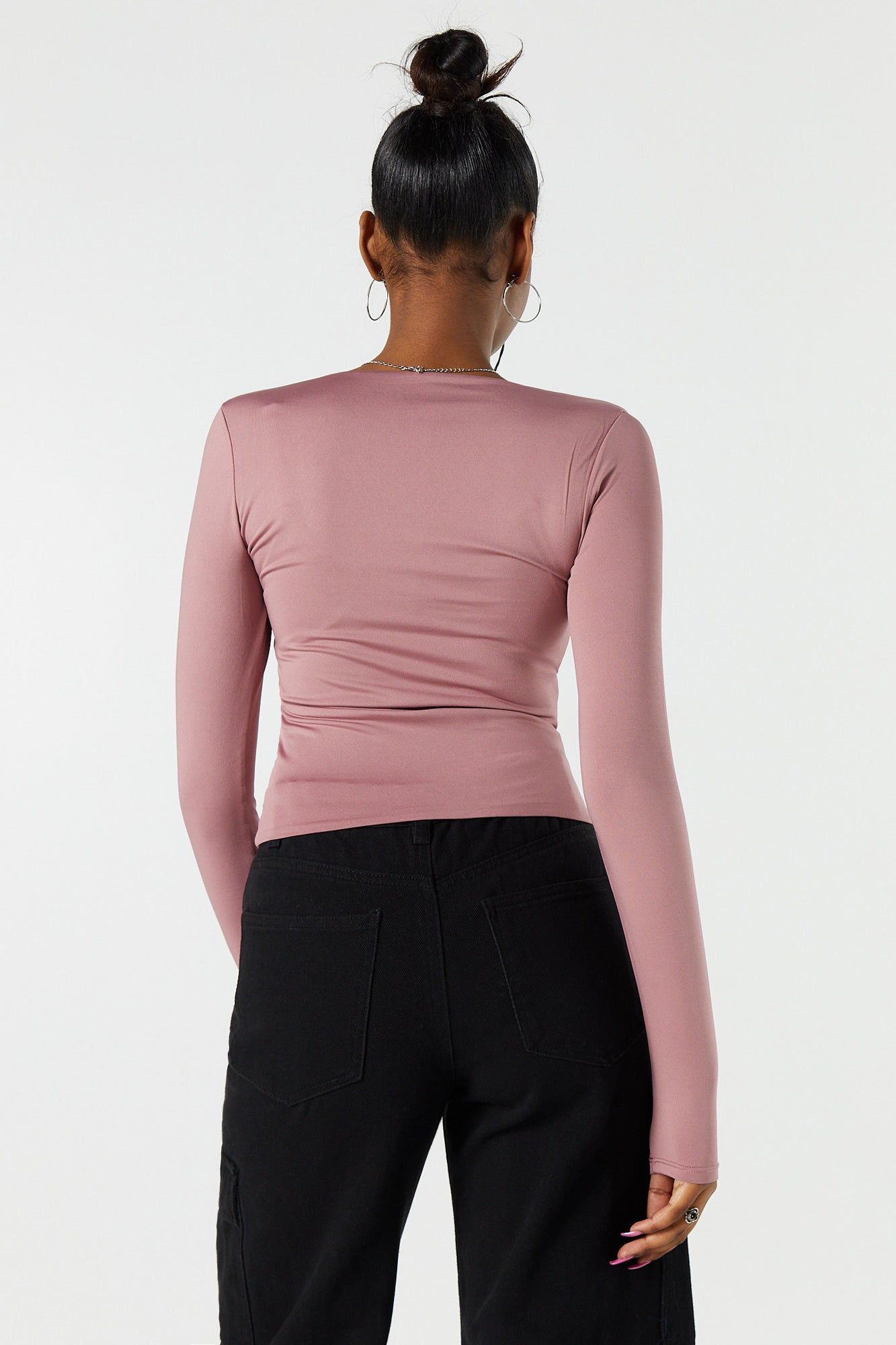 Contour Scoop Neck Long Sleeve Top sold by Charlotte Russe product image thumbnail 14