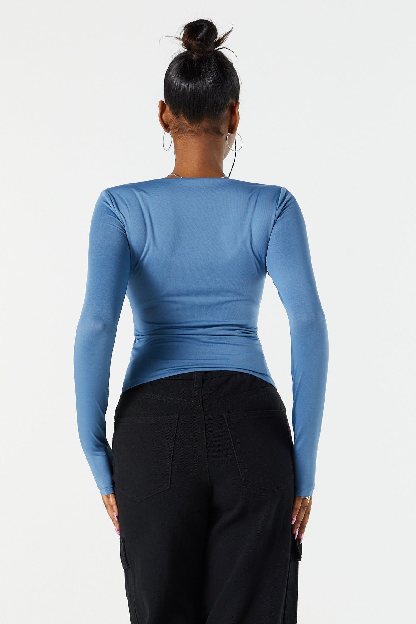 Contour Scoop Neck Long Sleeve Top sold by Charlotte Russe product image thumbnail 11