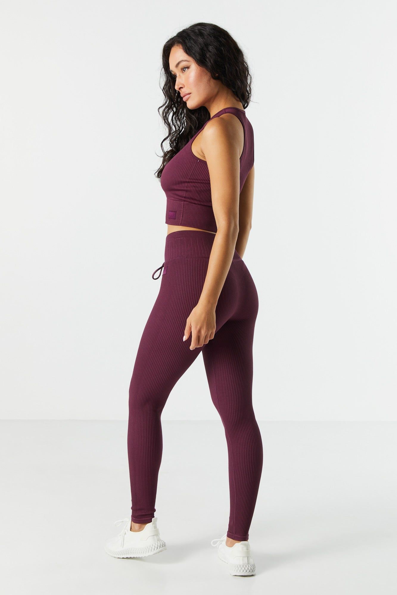 Sommer Ray Seamless Active Ribbed Tie Legging sold by Charlotte Russe product image thumbnail 3