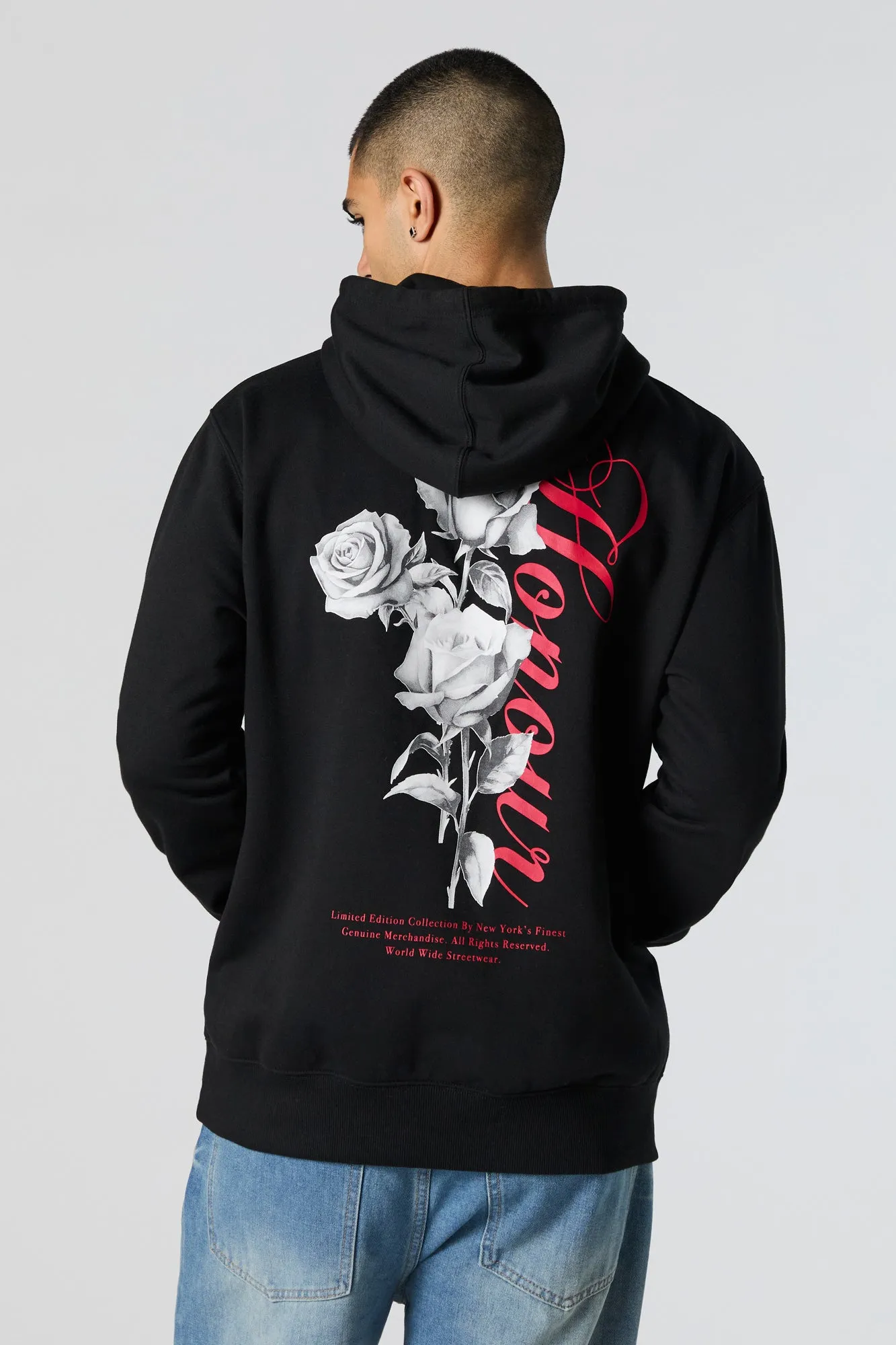 Honour Graphic Fleece Hoodie sold by Charlotte Russe product image thumbnail 2