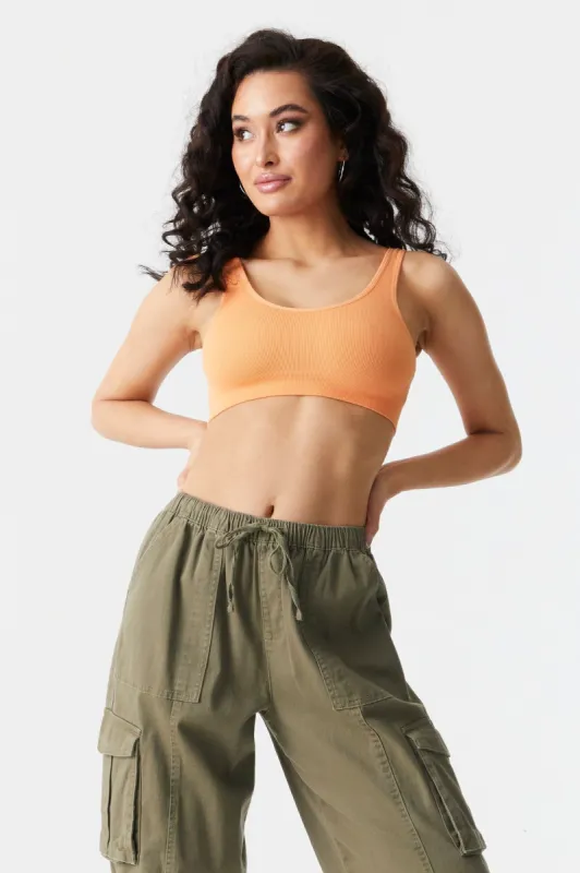 Seamless V-Back Bralette sold by Charlotte Russe