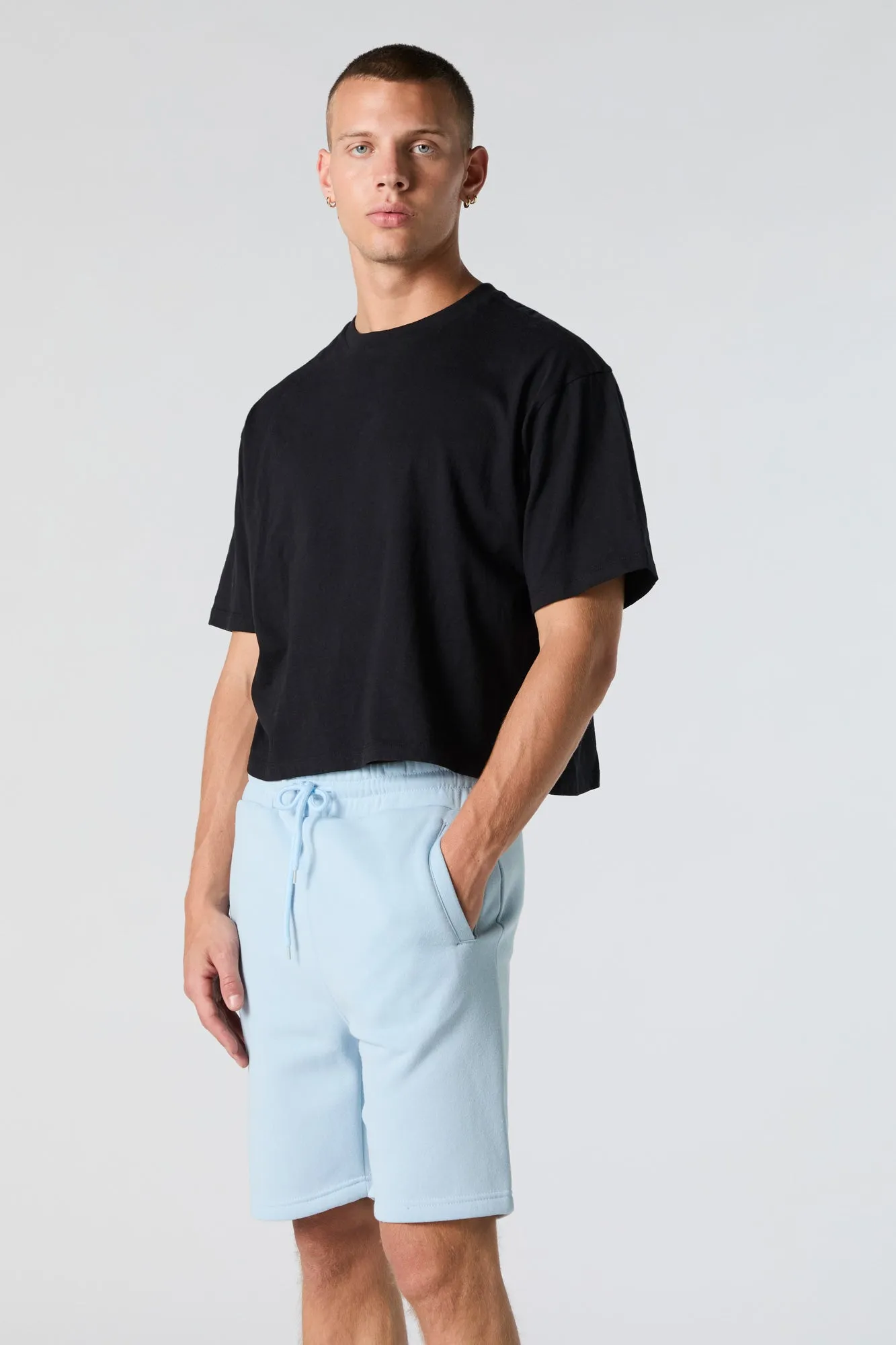 Everyday Fleece Mid Short sold by Charlotte Russe