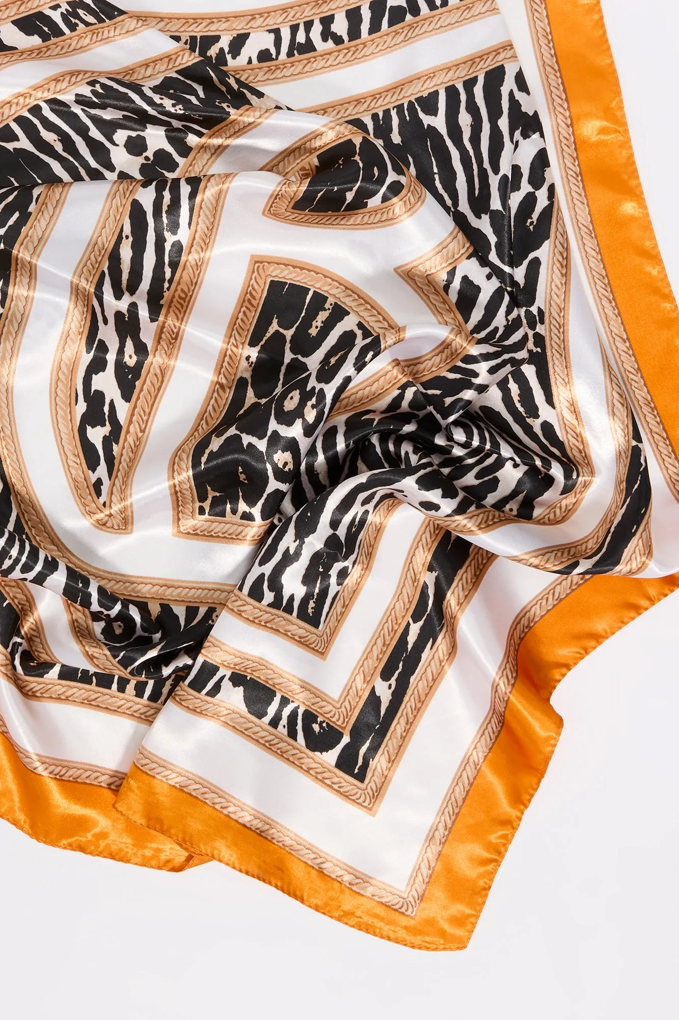 Cheetah Chain Link Print Satin Multiway Scarf sold by Charlotte Russe product image thumbnail 5
