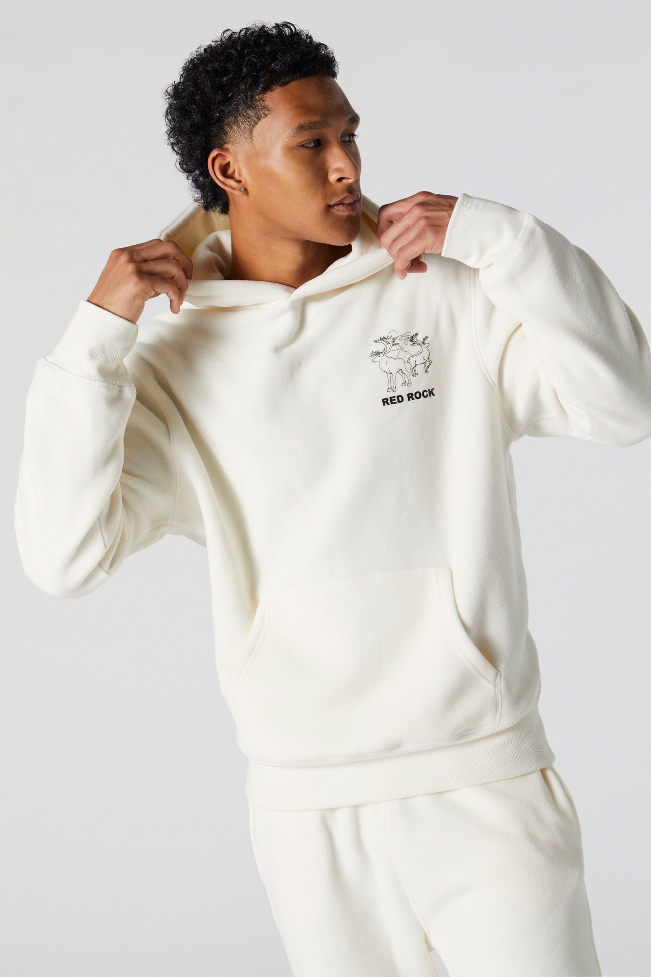 Red Rock Graphic Polar Fleece Hoodie sold by Charlotte Russe product image thumbnail 2