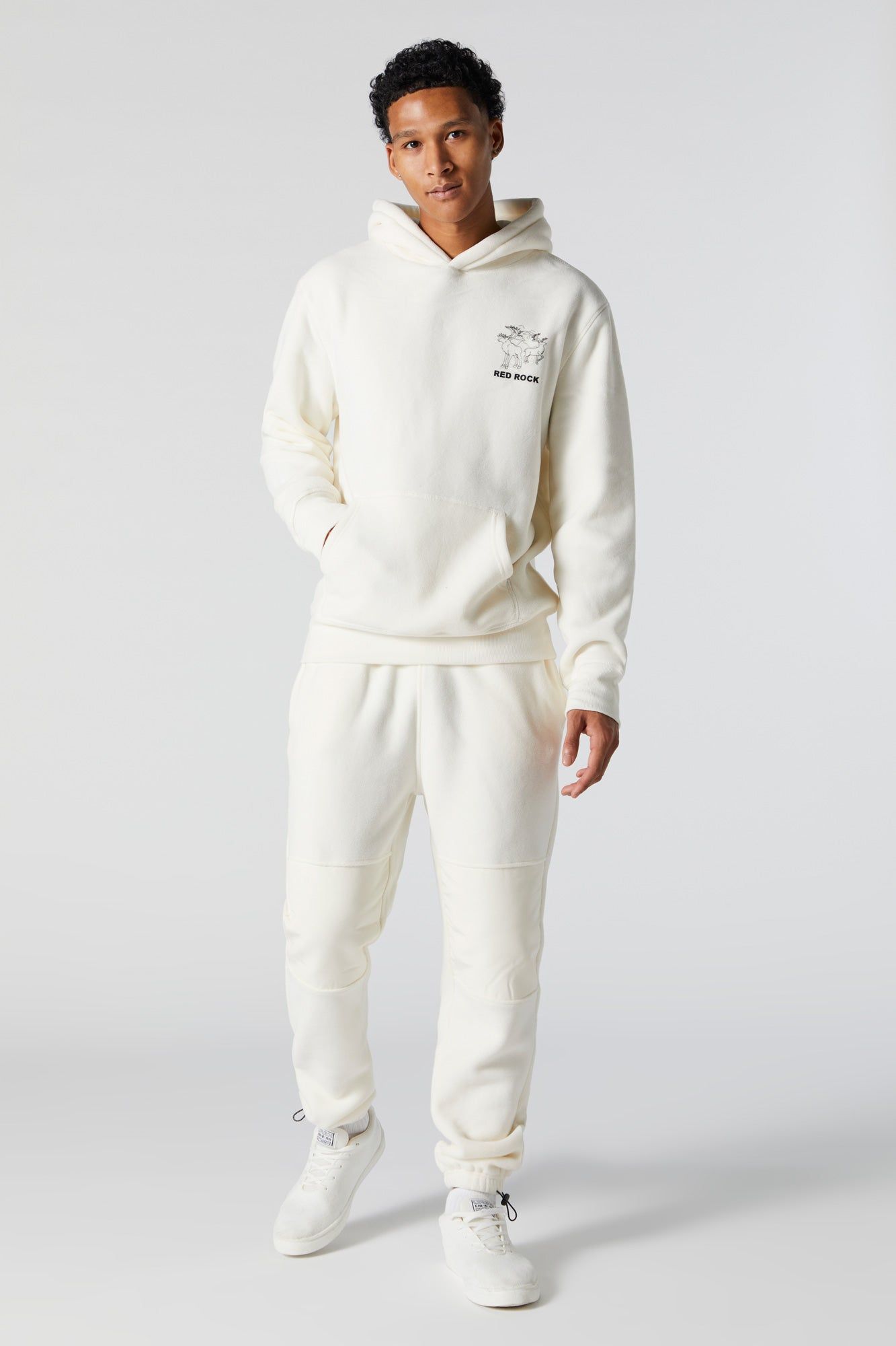 Red Rock Graphic Polar Fleece Hoodie sold by Charlotte Russe product image thumbnail 4