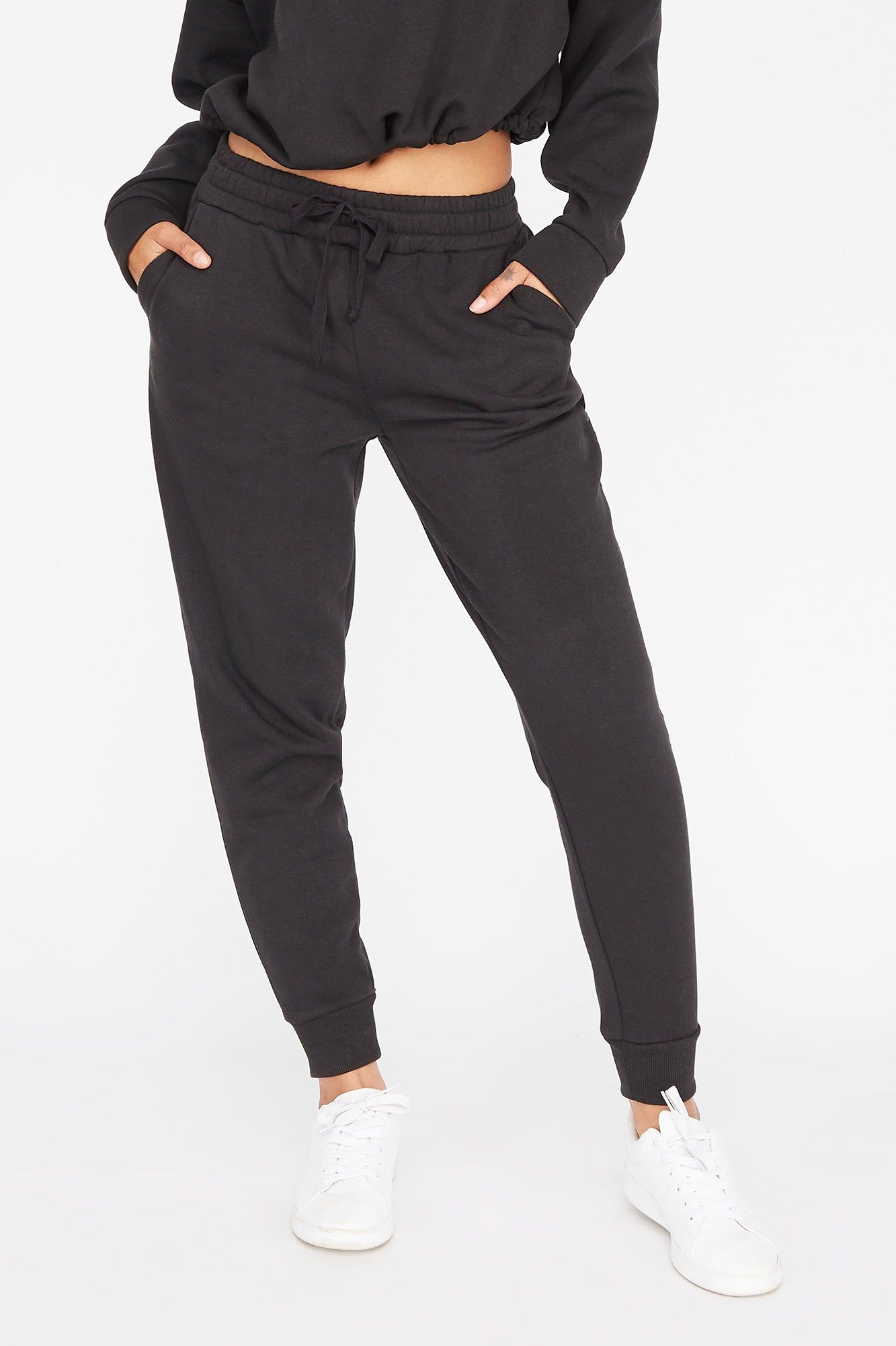 Fleece Drawstring Jogger sold by Charlotte Russe product image thumbnail 5