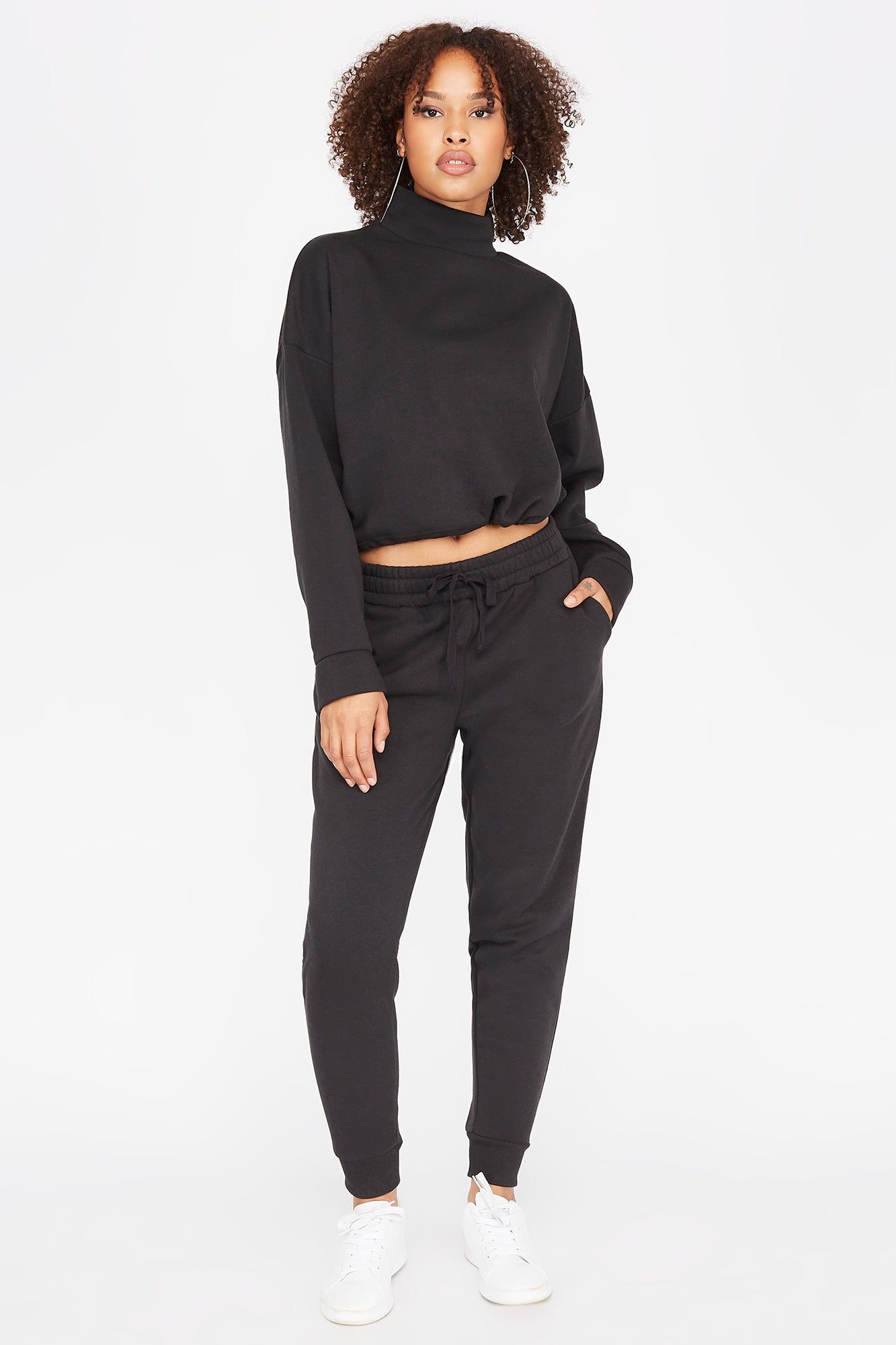 Fleece Drawstring Jogger sold by Charlotte Russe product image thumbnail 4