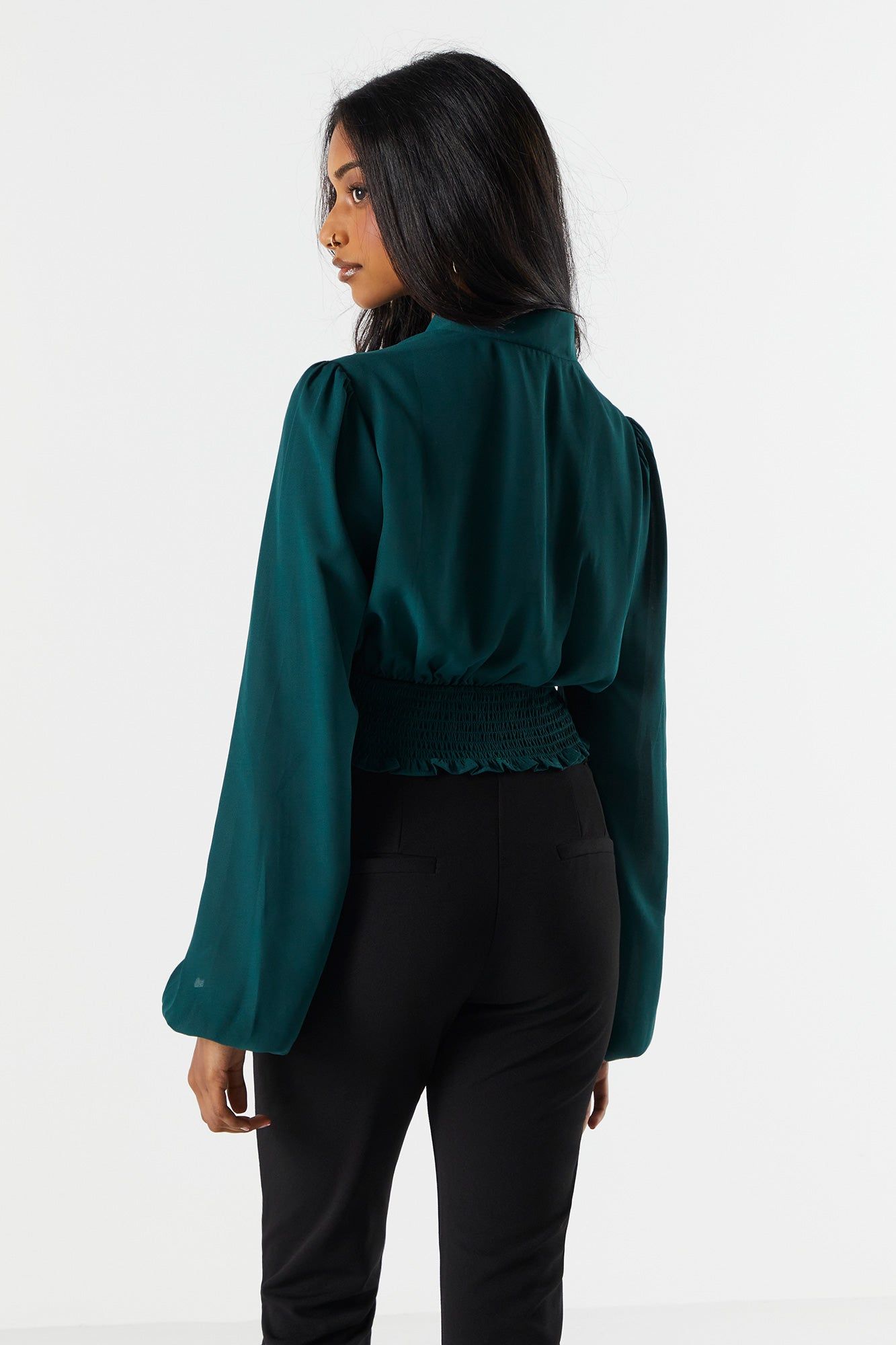 V-Neck Button Detail Blouse sold by Charlotte Russe product image thumbnail 2