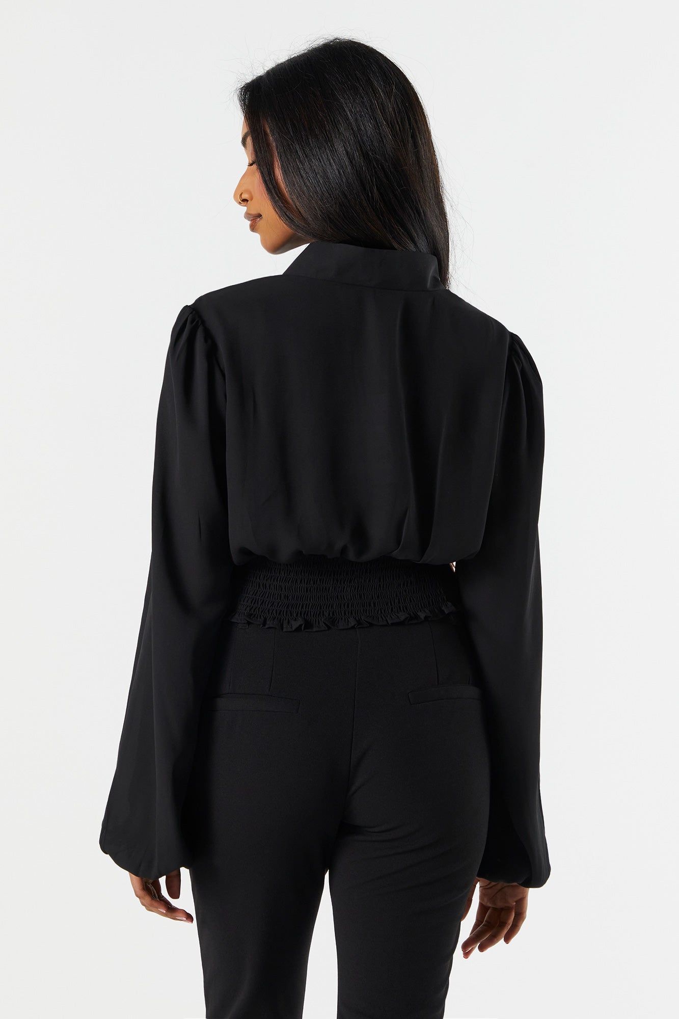 V-Neck Button Detail Blouse sold by Charlotte Russe product image thumbnail 5