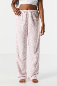 Pink Cheetah Print Plush Pajama Pant sold by Charlotte Russe