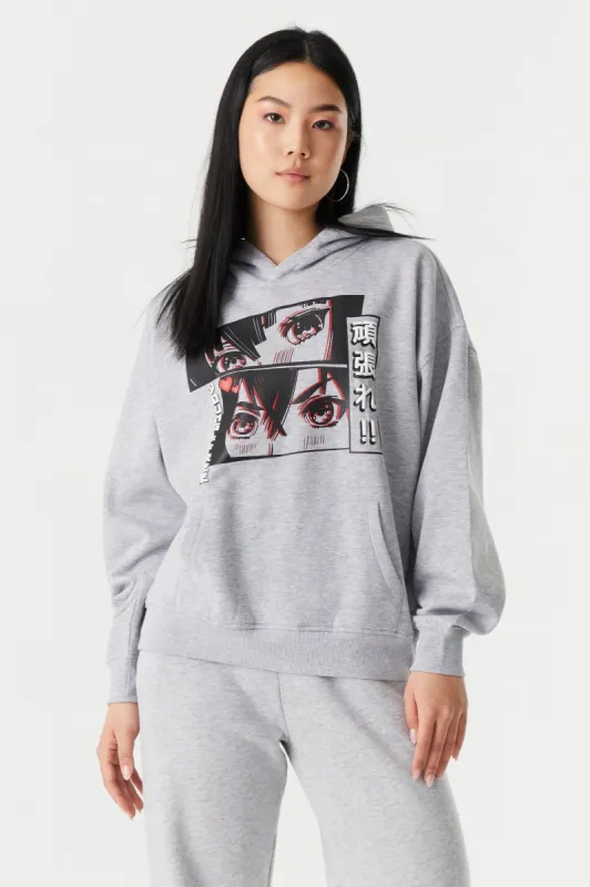 Crying Anime Graphic Hoodie sold by Charlotte Russe