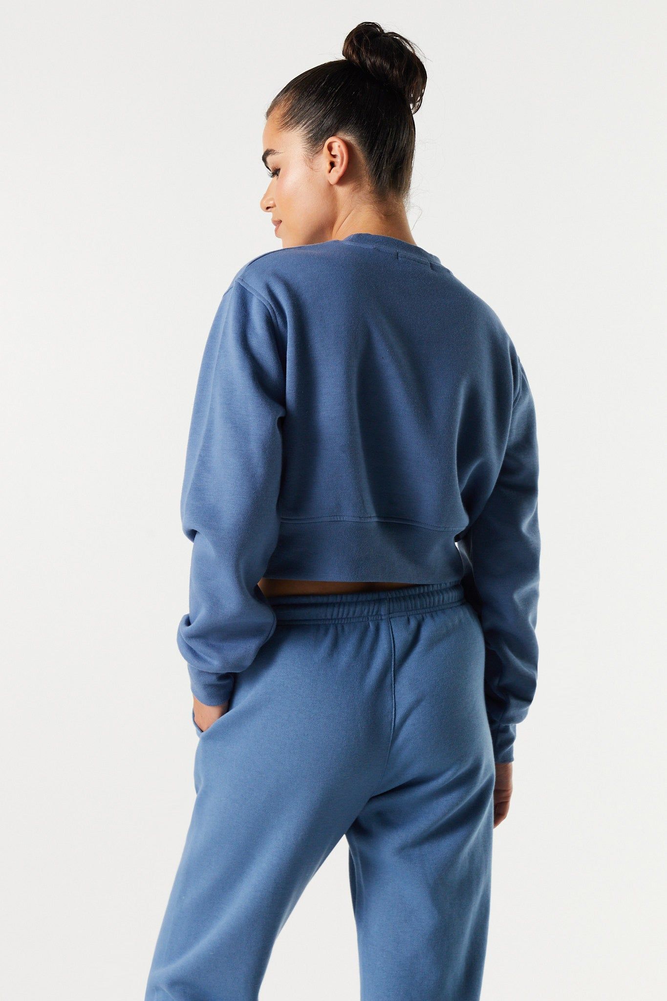 Colored Fleece Cropped Sweatshirt sold by Charlotte Russe product image thumbnail 2