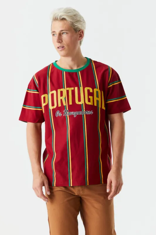 Striped Portugal Graphic World Cup T-Shirt sold by Charlotte Russe