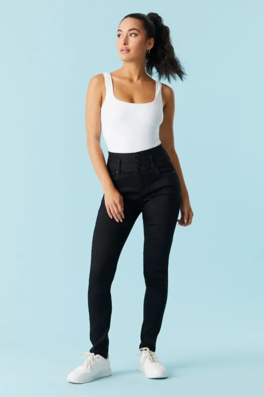 Refuge Black Wash Push-Up Skinny Jean sold by Charlotte Russe