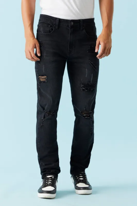 Distressed Black Wash Slim Jean sold by Charlotte Russe