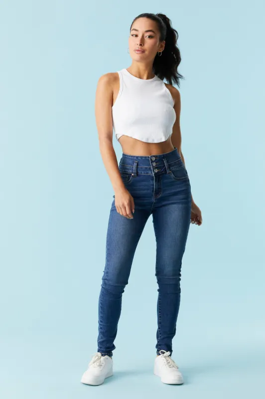 Refuge Dark Wash Push-Up Skinny Jean sold by Charlotte Russe