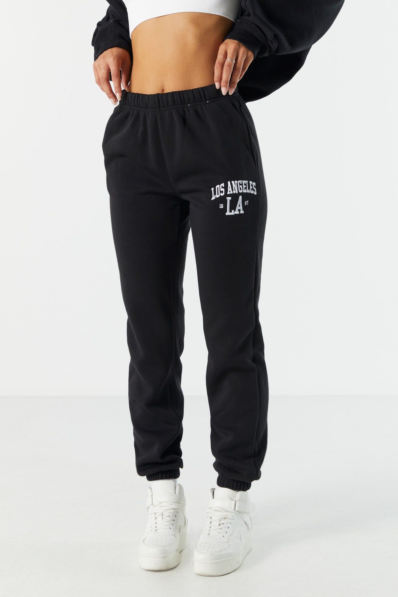 Los Angeles Embroidered Fleece Jogger sold by Charlotte Russe product image thumbnail 2