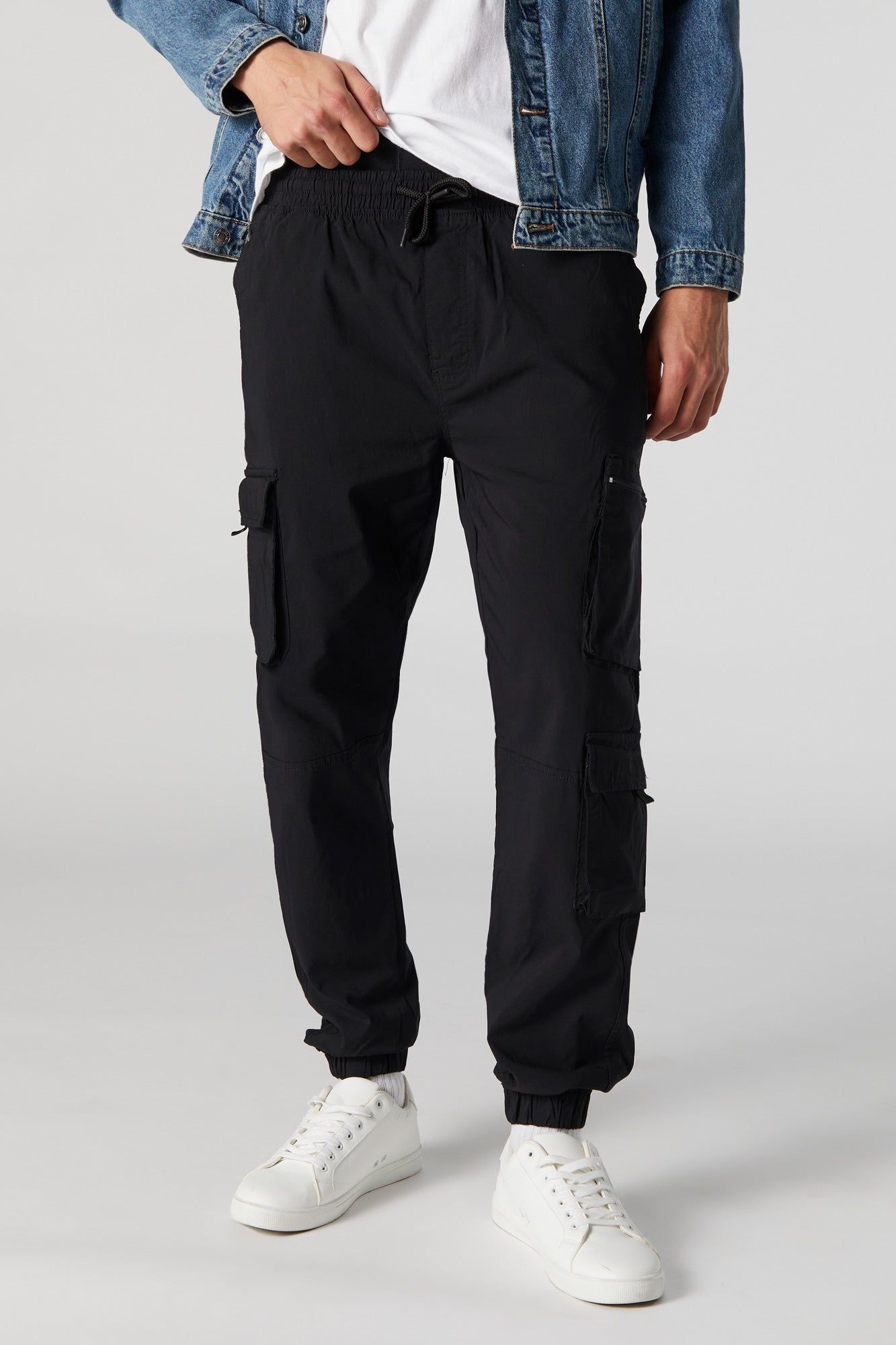 Multi Pocket Black Cargo Jogger sold by Charlotte Russe product image thumbnail 2