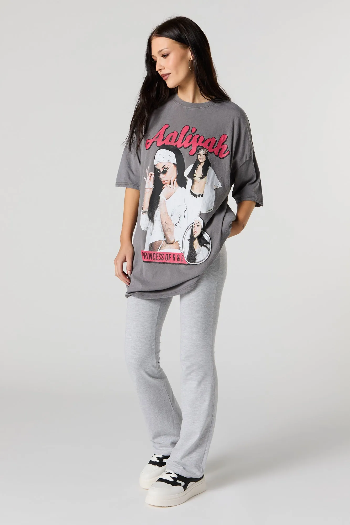 Aaliyah Princess of R&B Graphic Boyfriend T-Shirt sold by Charlotte Russe product image thumbnail 3