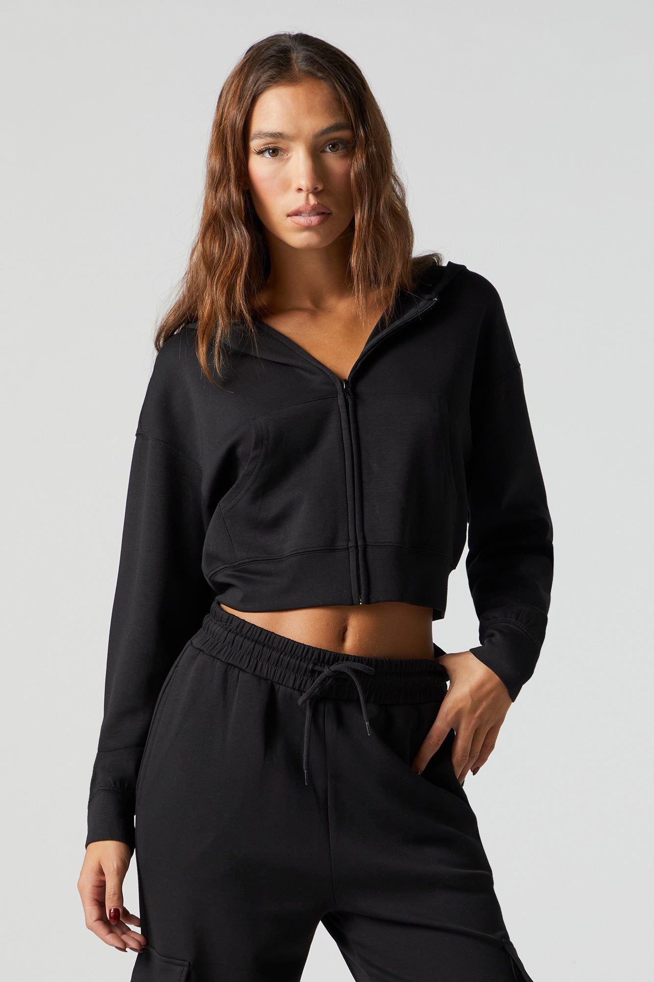 Active Zip-Up Hoodie sold by Charlotte Russe product image thumbnail 4