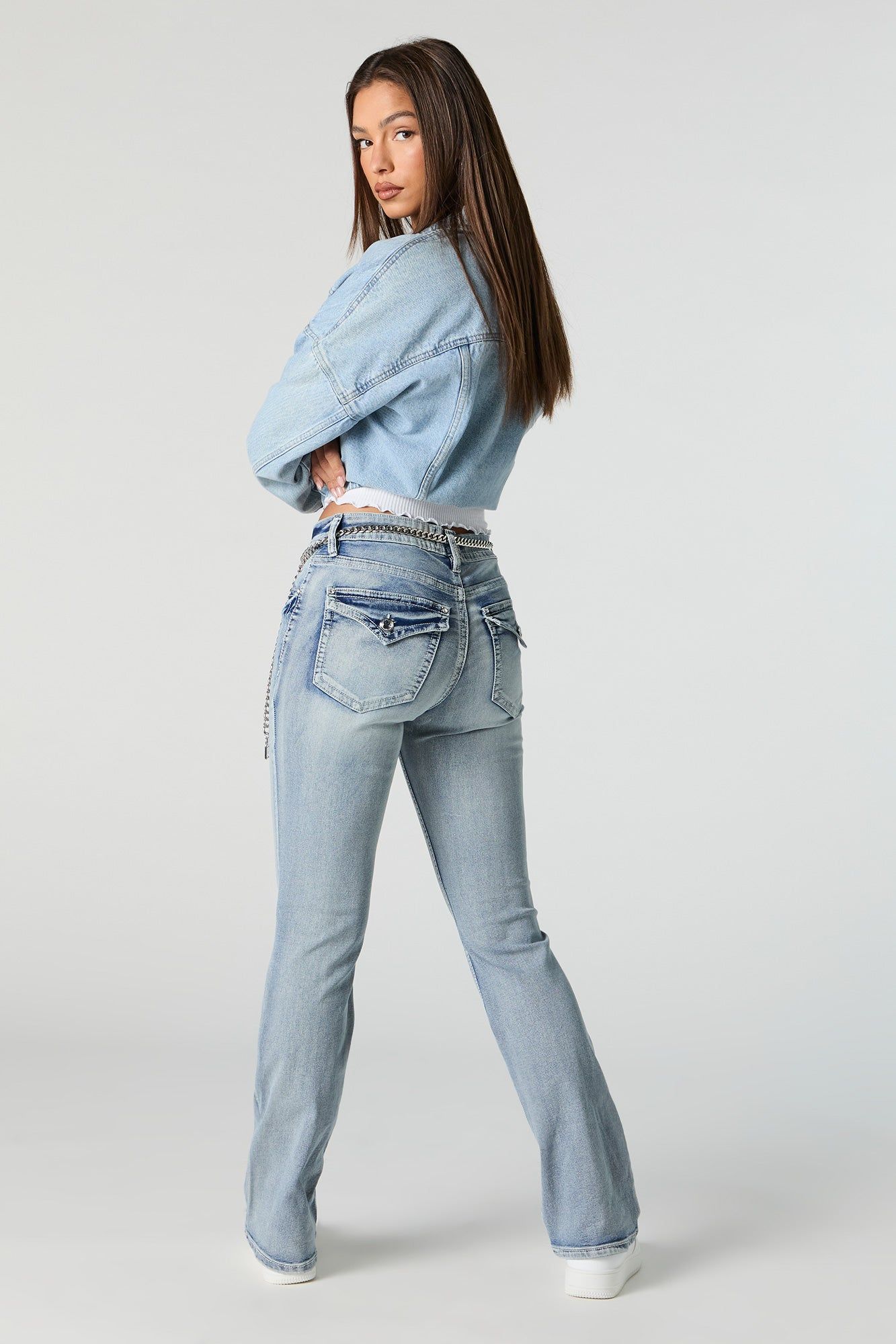 Medium Wash Bootcut Jean sold by Charlotte Russe product image thumbnail 3