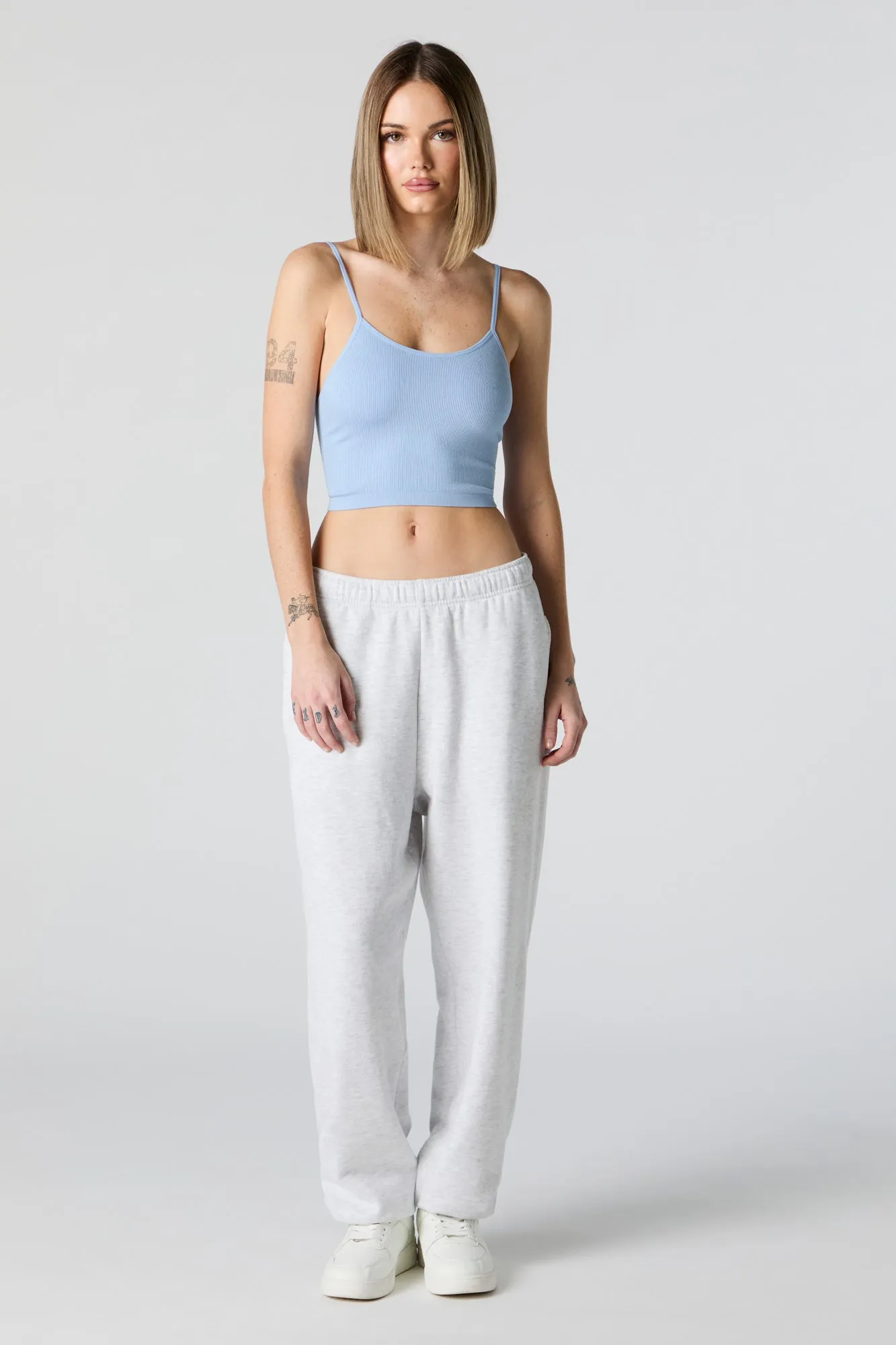 Seamless Ribbed Scoop Neck Cropped Cami sold by Charlotte Russe product image thumbnail 3