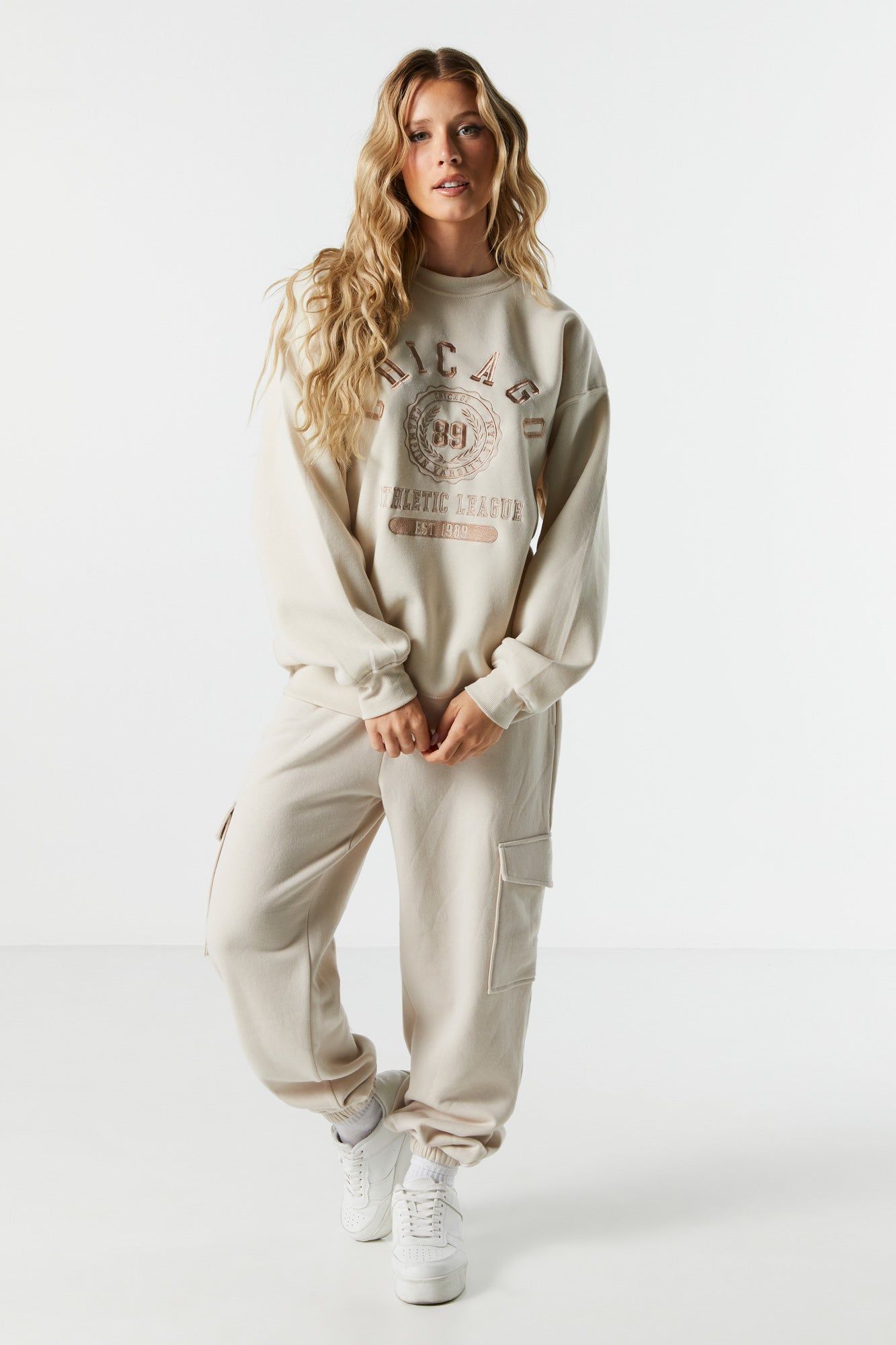 Chicago Athletics Embroidered Crewneck Sweatshirt sold by Charlotte Russe product image thumbnail 3