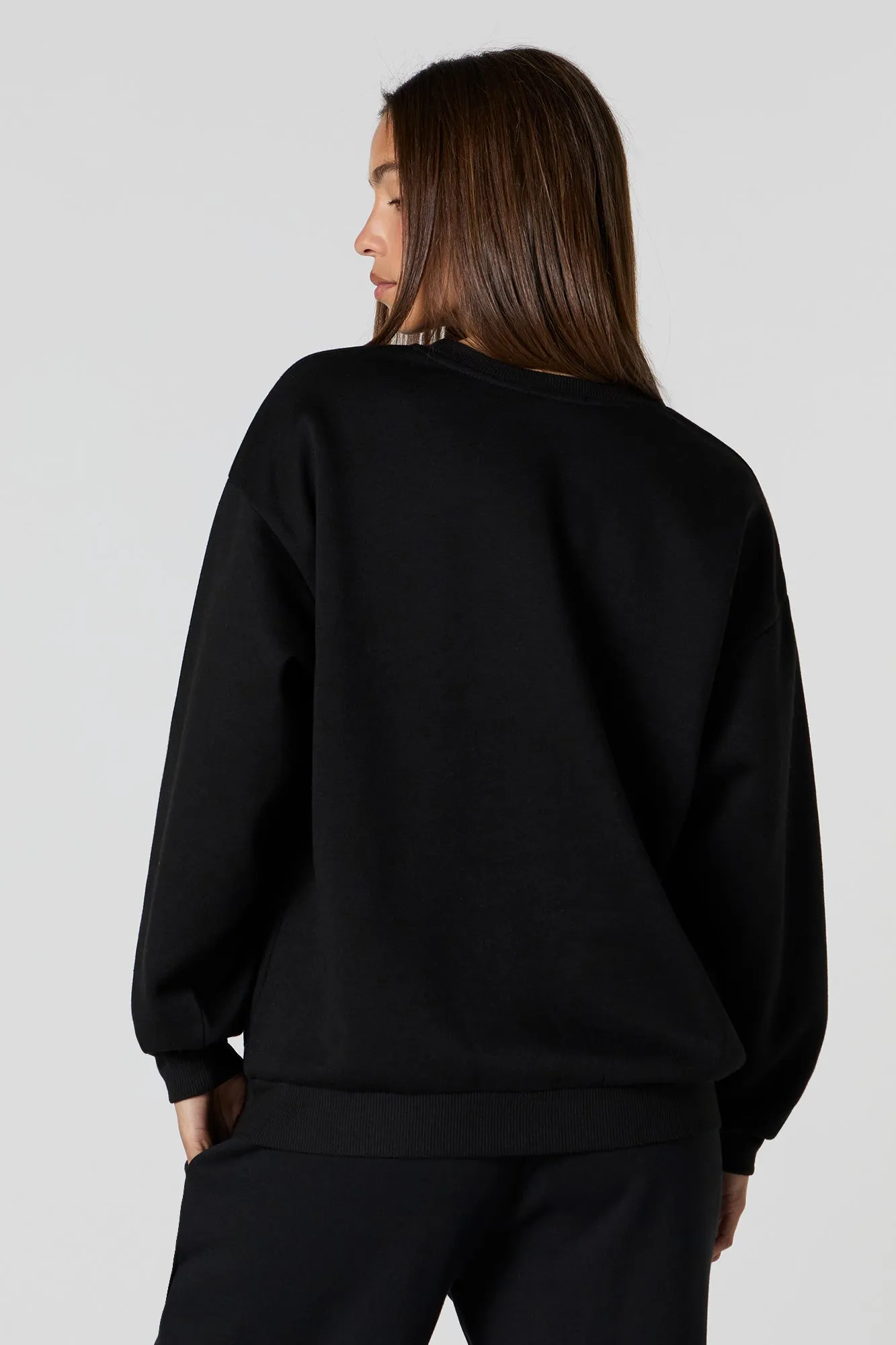 Oversized Soft Fleece Sweatshirt sold by Charlotte Russe product image thumbnail 5