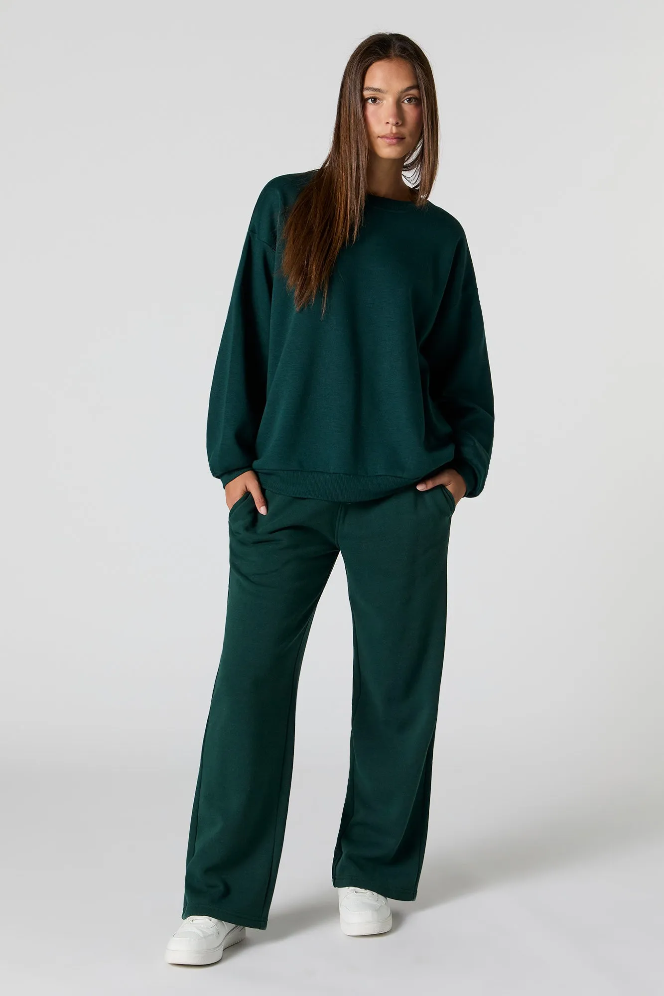 Oversized Soft Fleece Sweatshirt sold by Charlotte Russe product image thumbnail 3