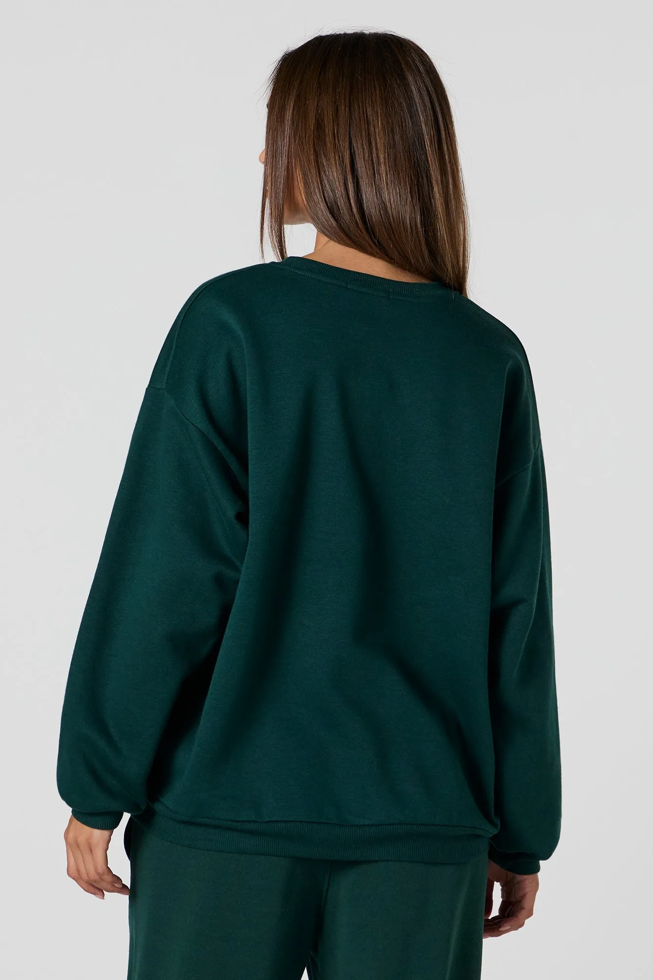 Oversized Soft Fleece Sweatshirt sold by Charlotte Russe product image thumbnail 2
