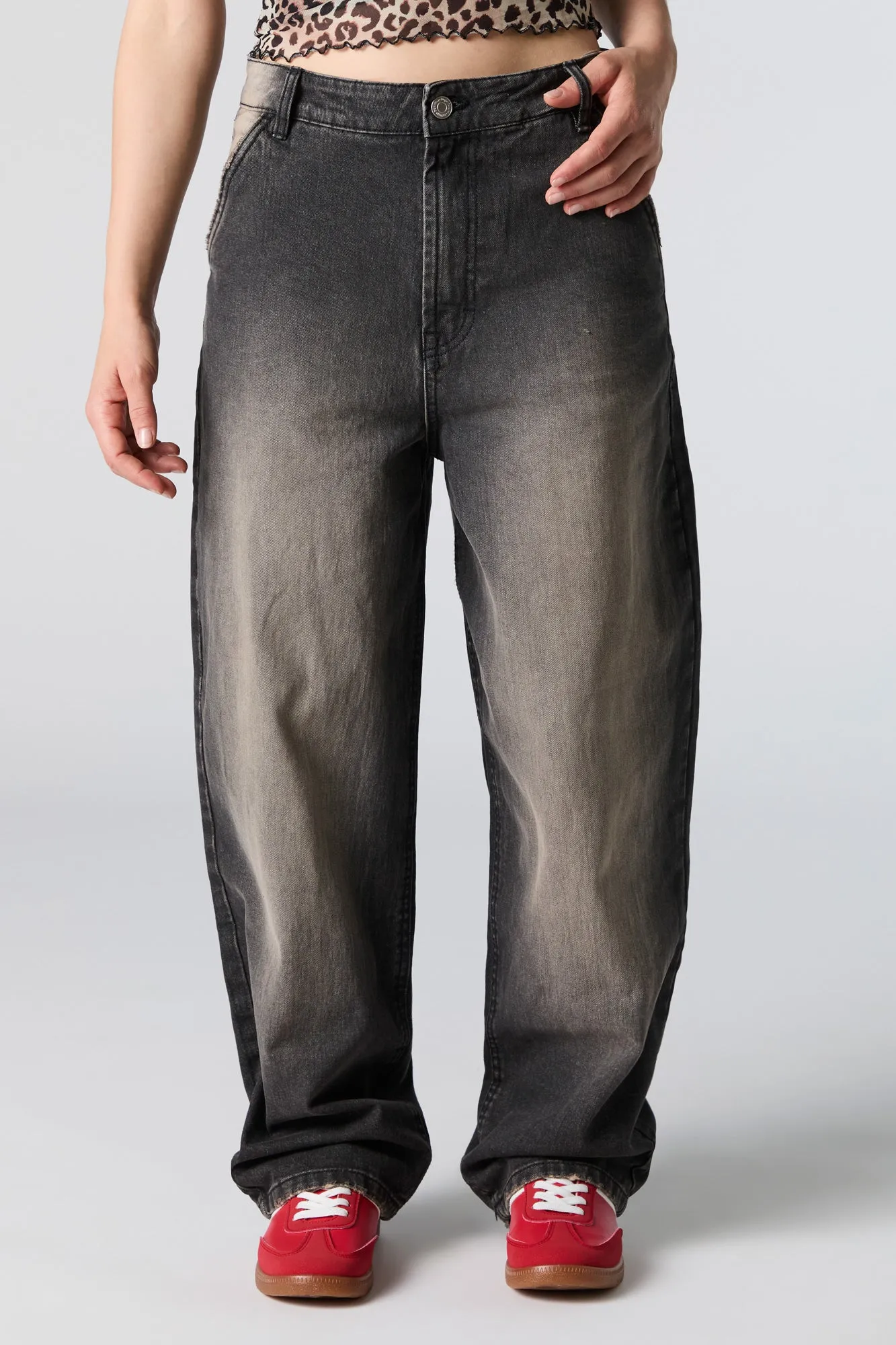 Vintage Wash Baggy Balloon Leg Jean sold by Charlotte Russe product image thumbnail 2