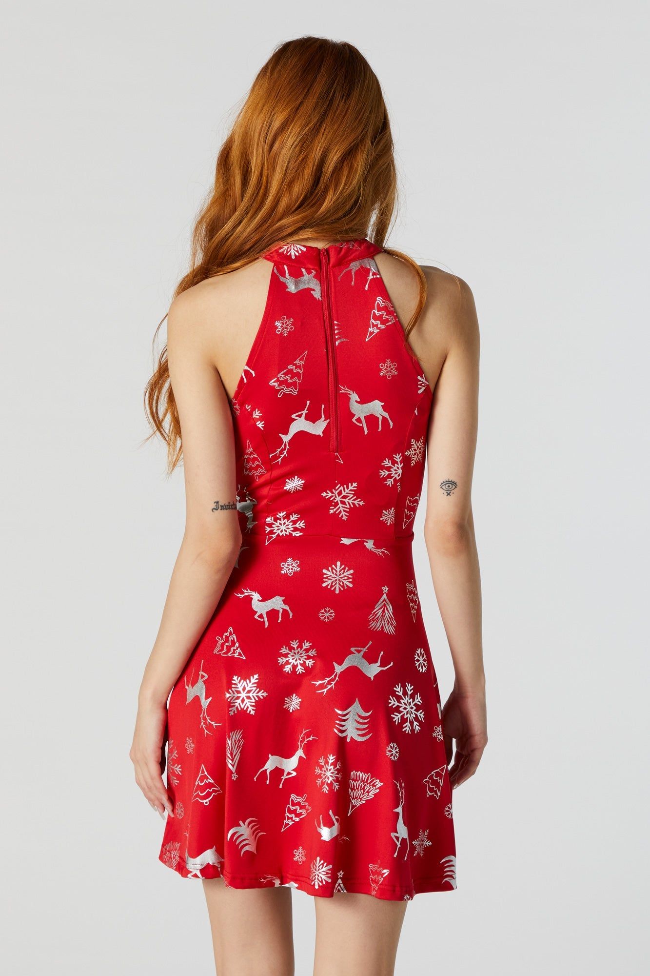 Deer Print Xmas Halter Dress sold by Charlotte Russe product image thumbnail 2