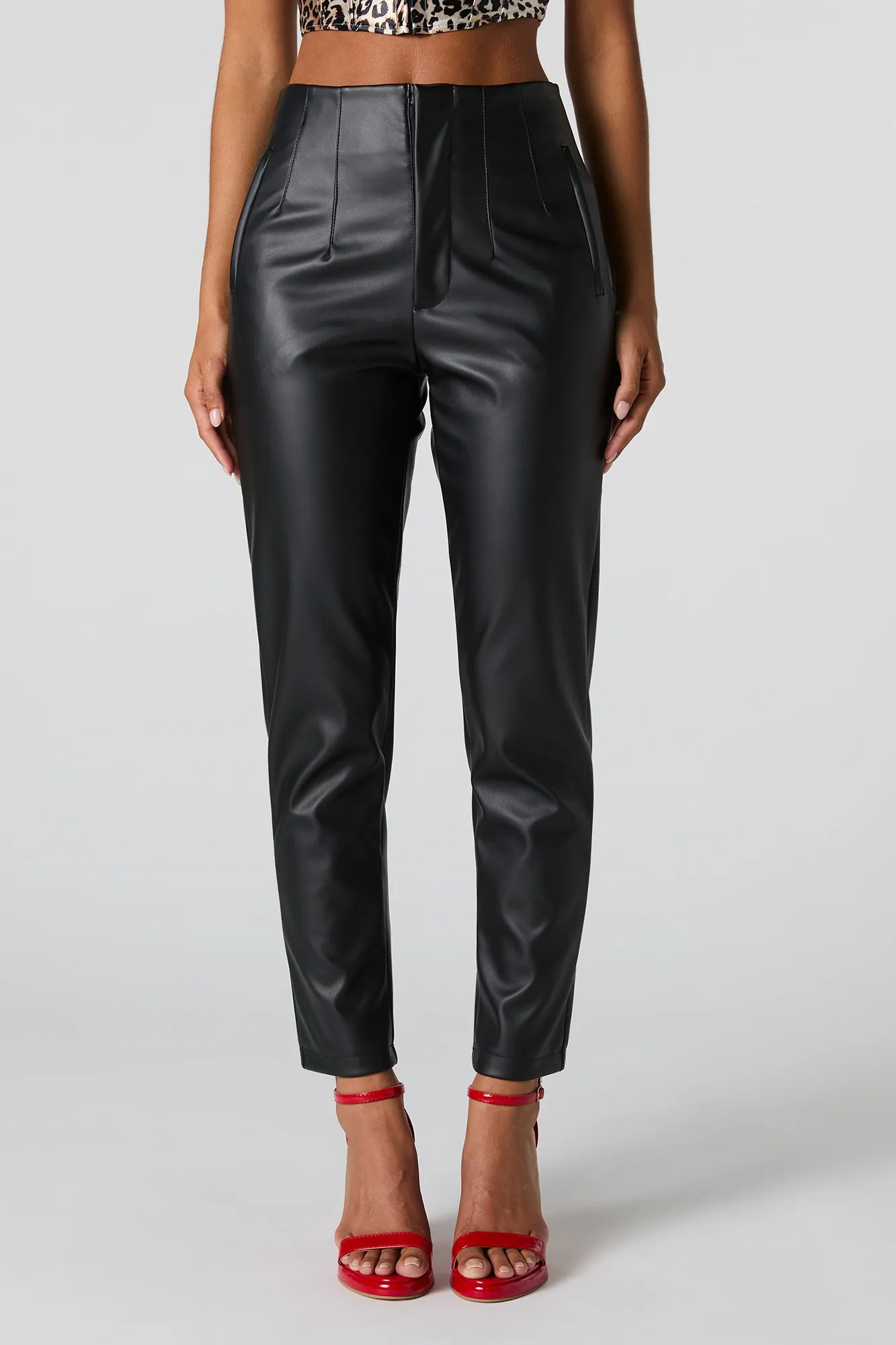 Faux Leather Pleated Pant sold by Charlotte Russe product image thumbnail 2