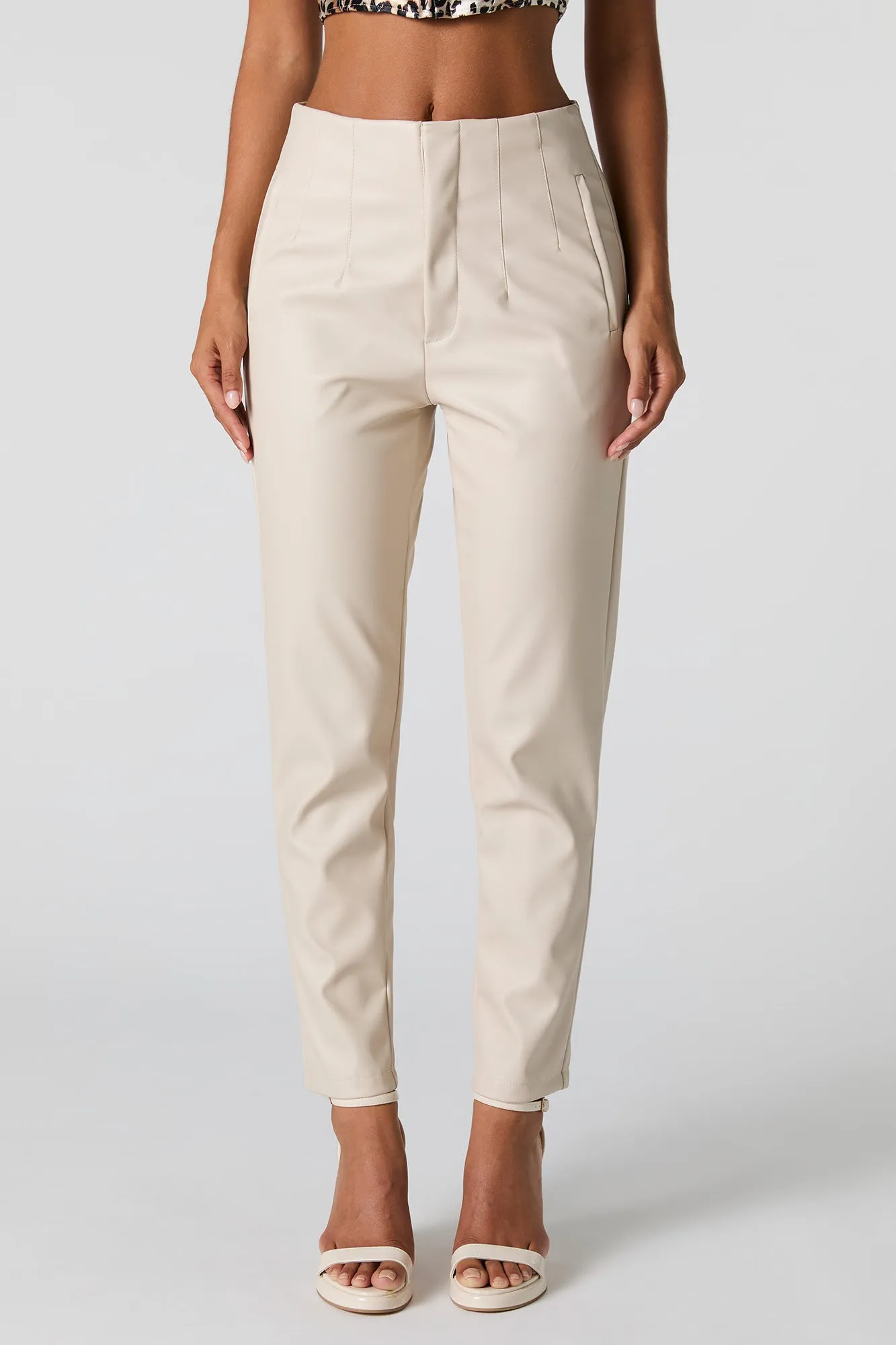 Faux Leather Pleated Pant sold by Charlotte Russe product image thumbnail 5